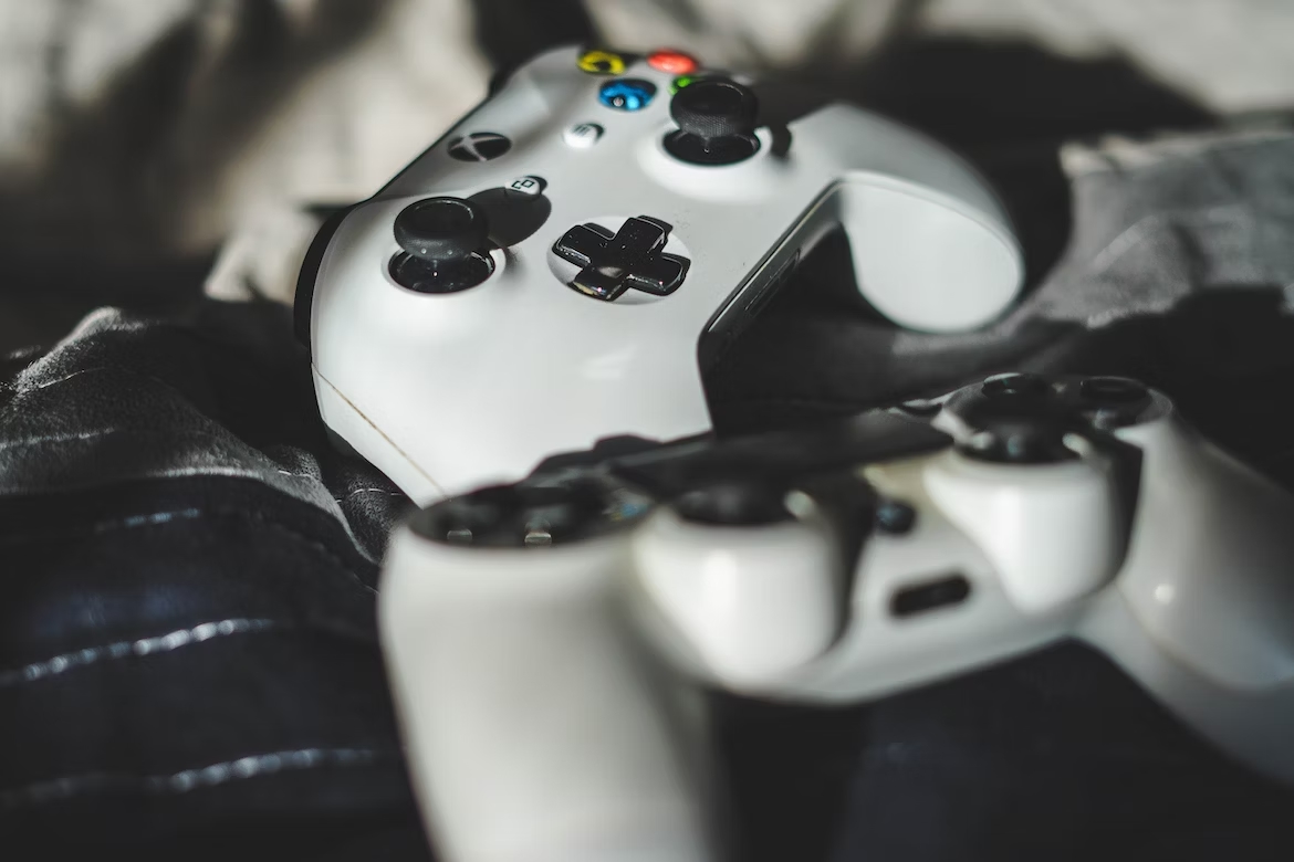 Microsoft xbox comando em sofá