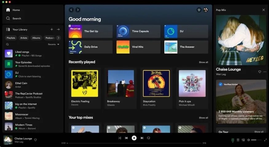 Spotify lança nova interface para a sua aplicação em desktop