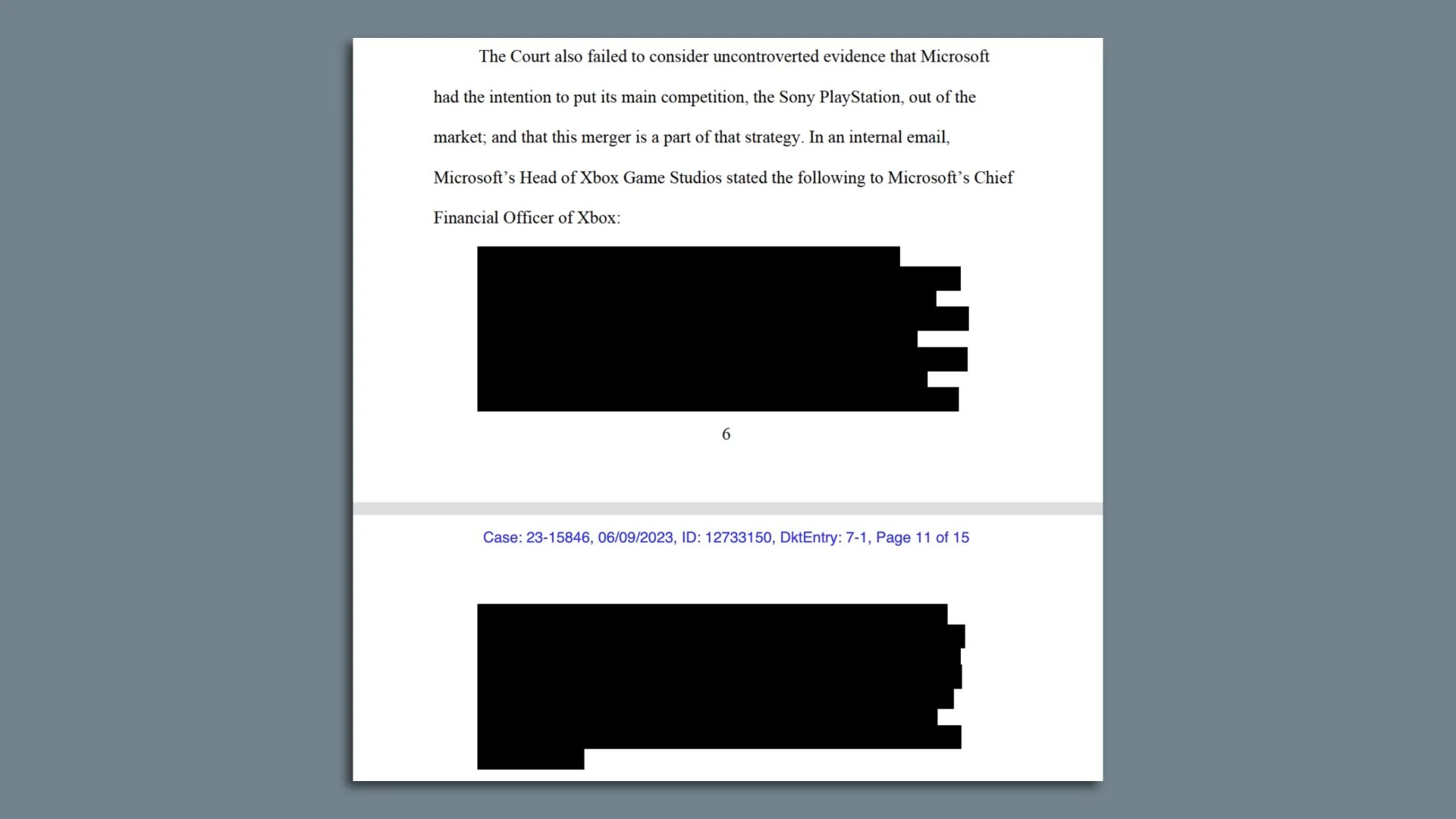 mensagem de email supostamente censurada do caso