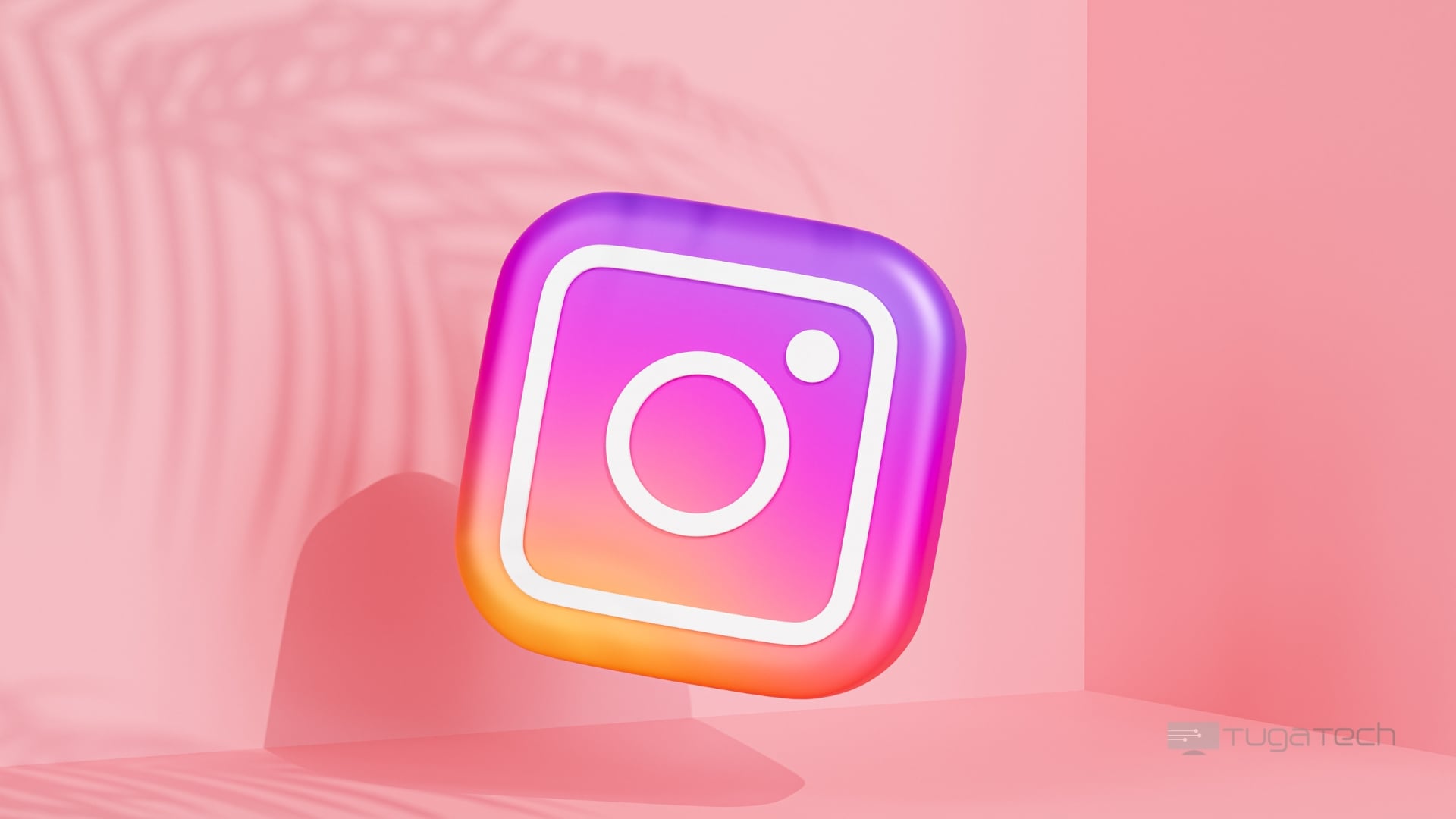 Instagram logo da plataforma em 3D