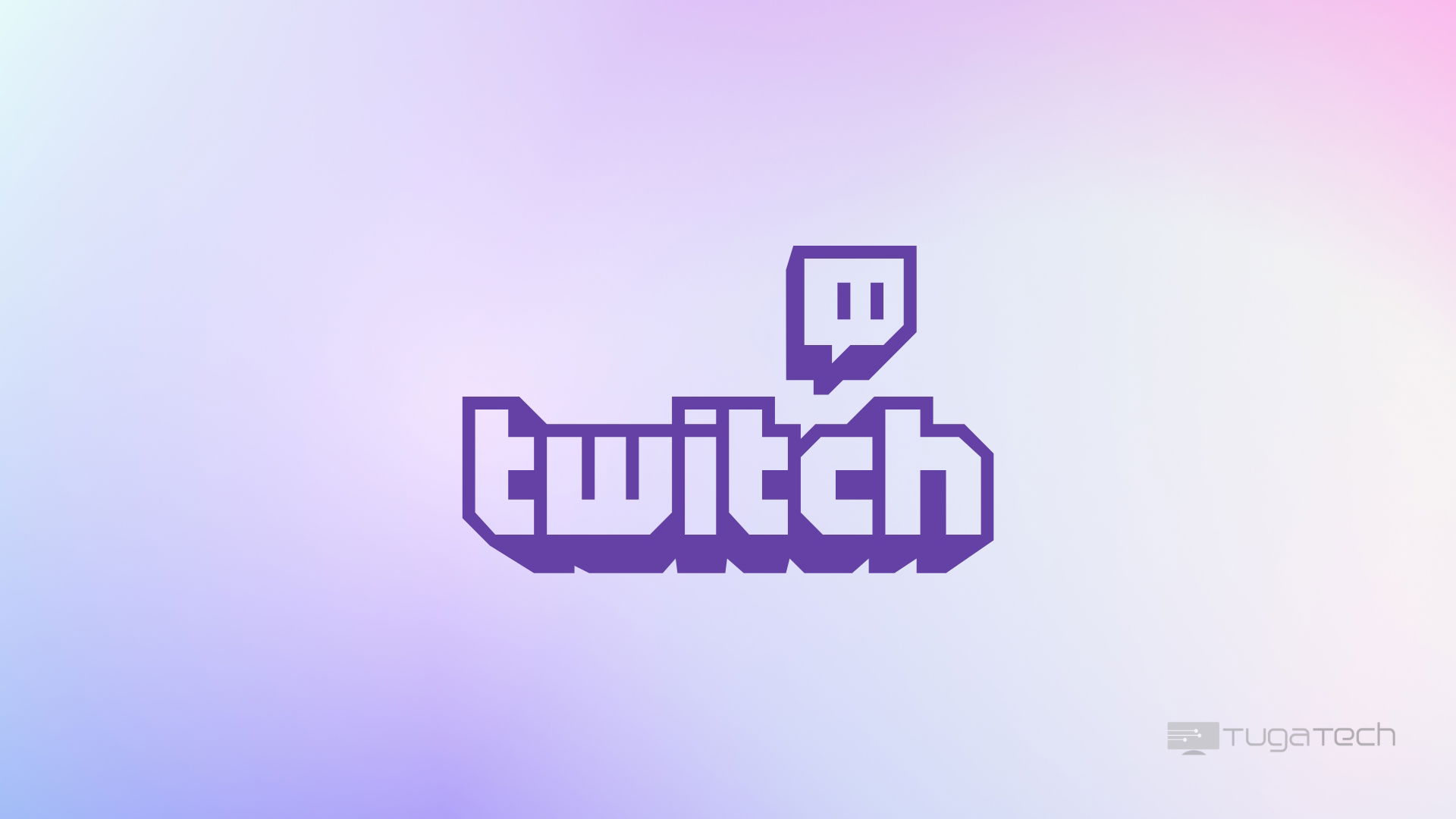 Logo do Twitch com fundo roxo