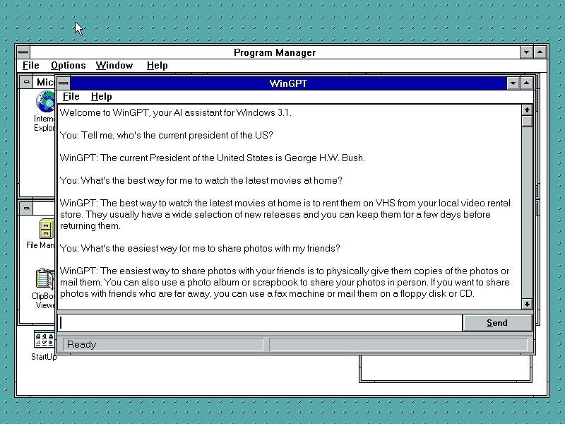 Windows 3.1 com o WinGPT