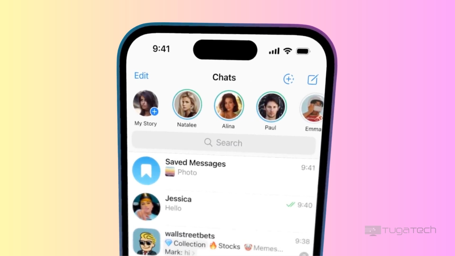 Telegram com Stories