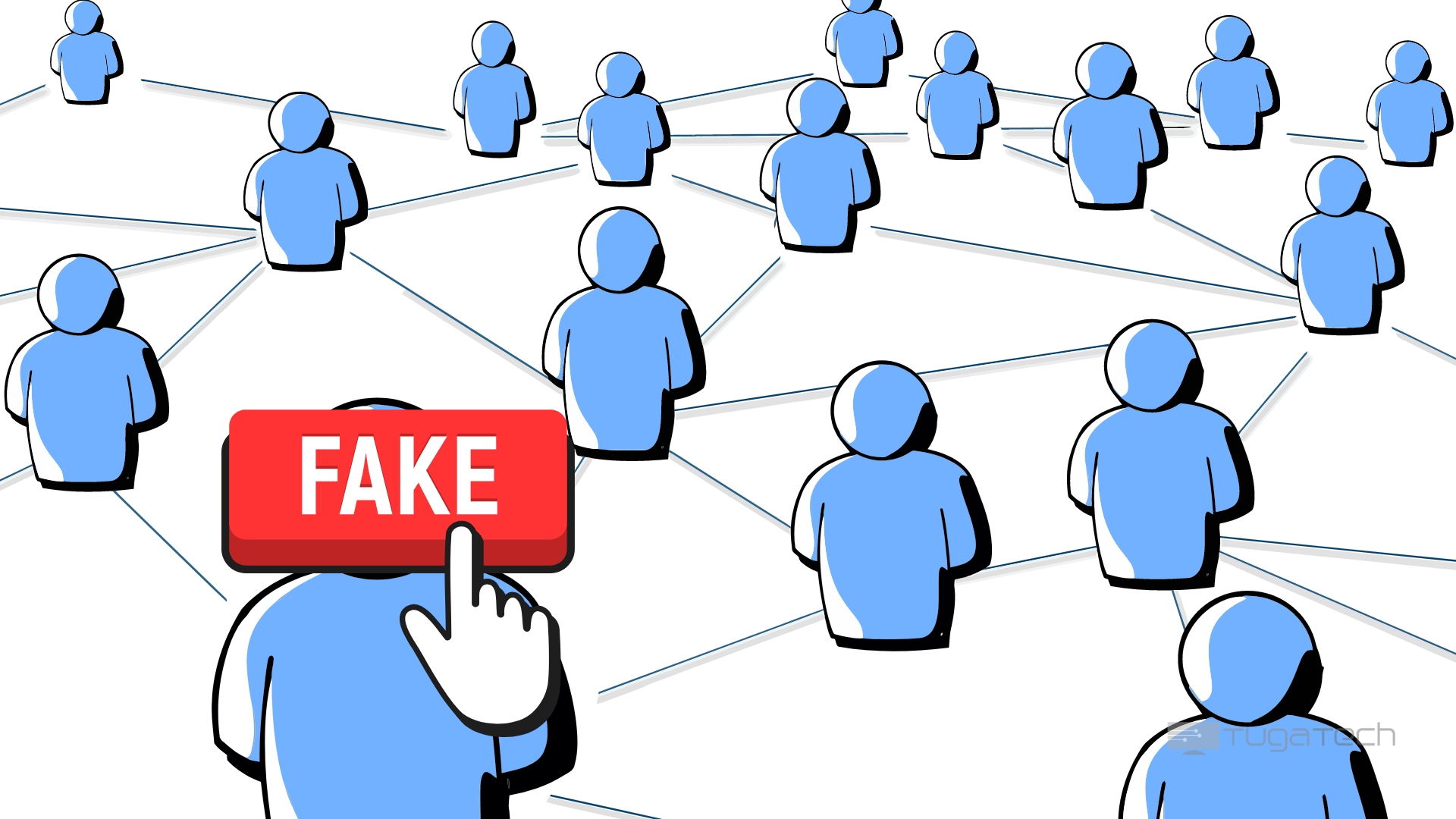 Utilizadores com botão de Fake