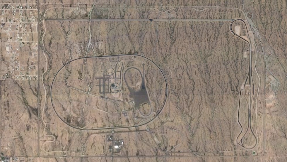 imagem de satélite da pista fechada