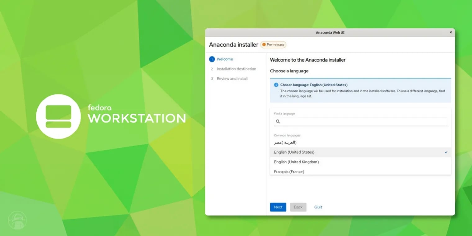 Anaconda Web UI instalador do Fedora