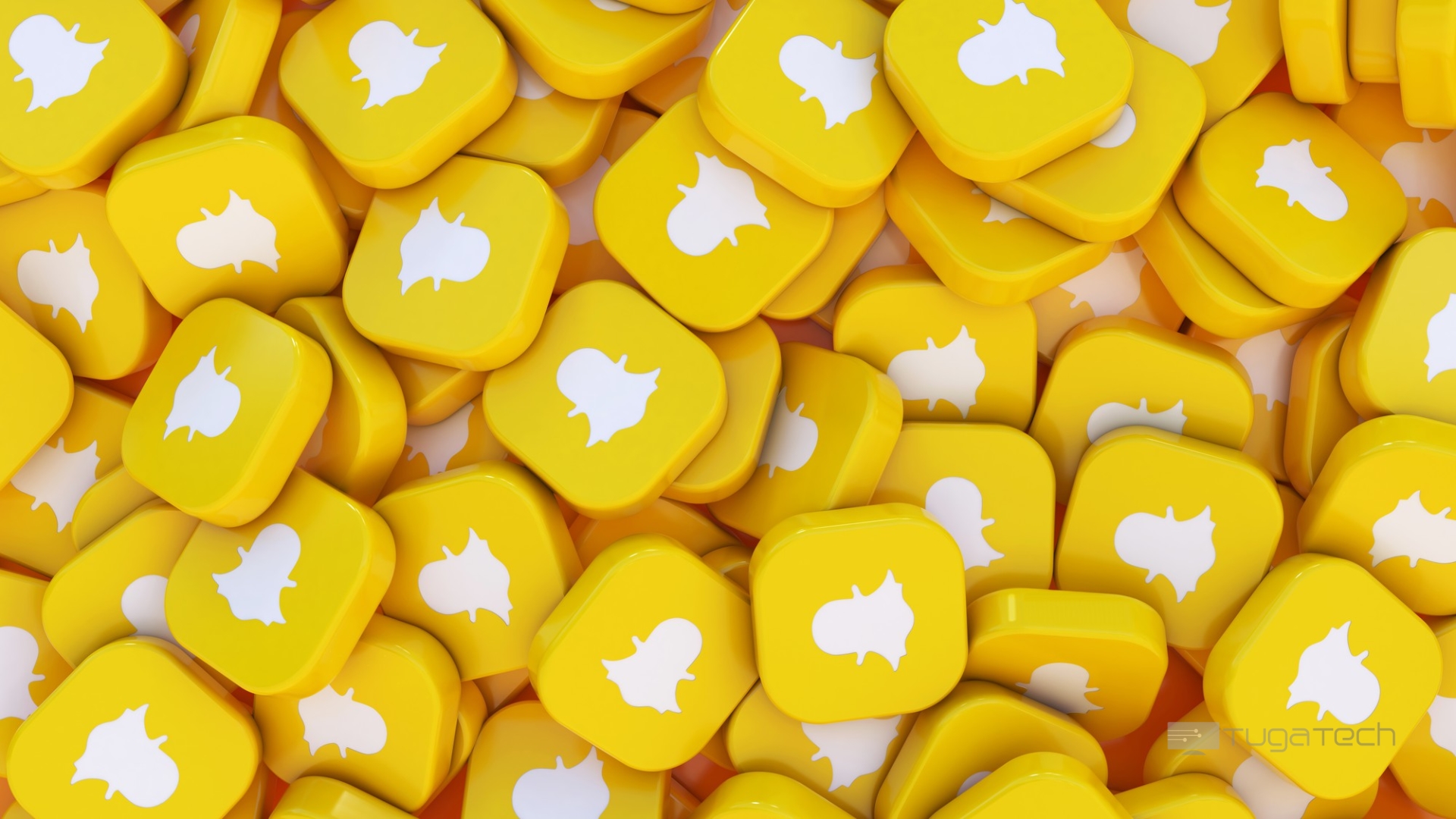 Snapchat logo da plataforma em 3D