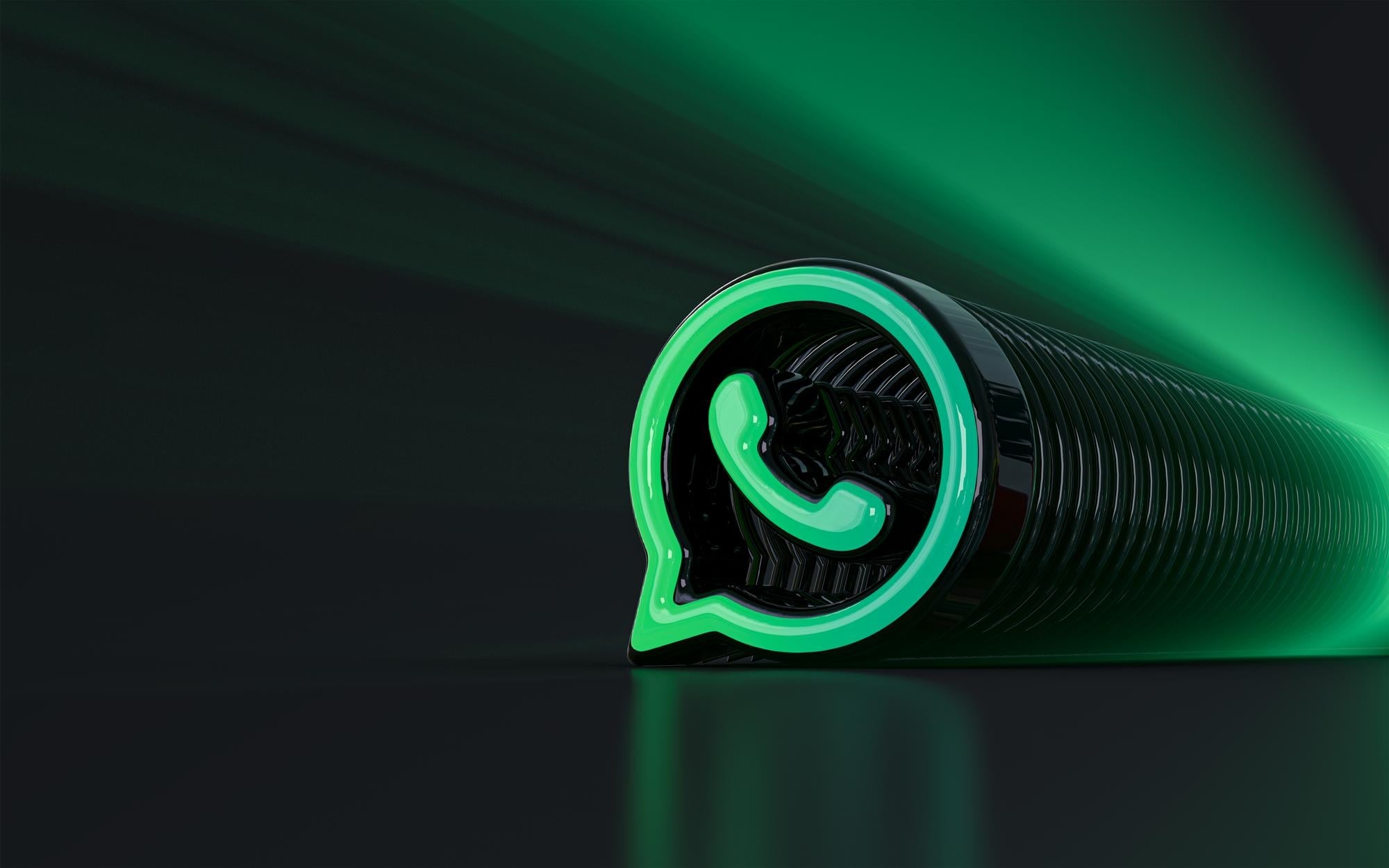 WhatsApp logo em 3D