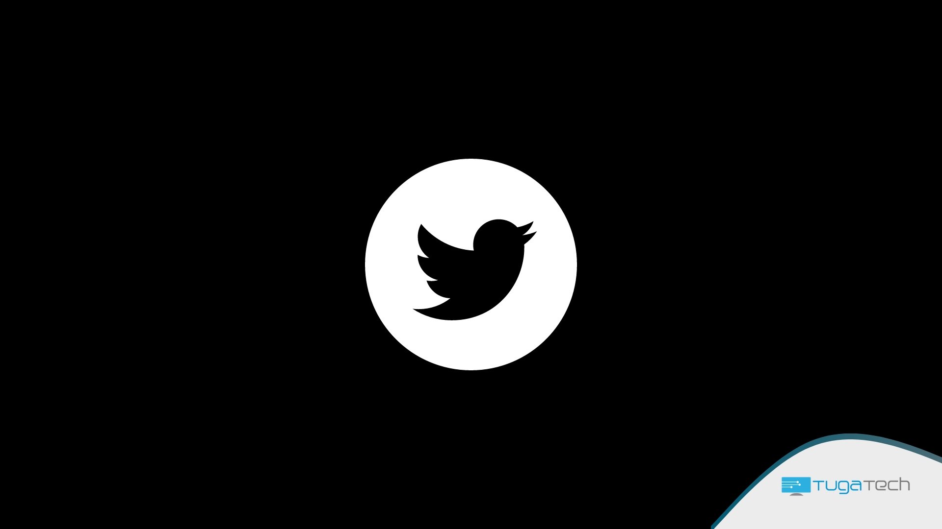 Twitter em fundo preto