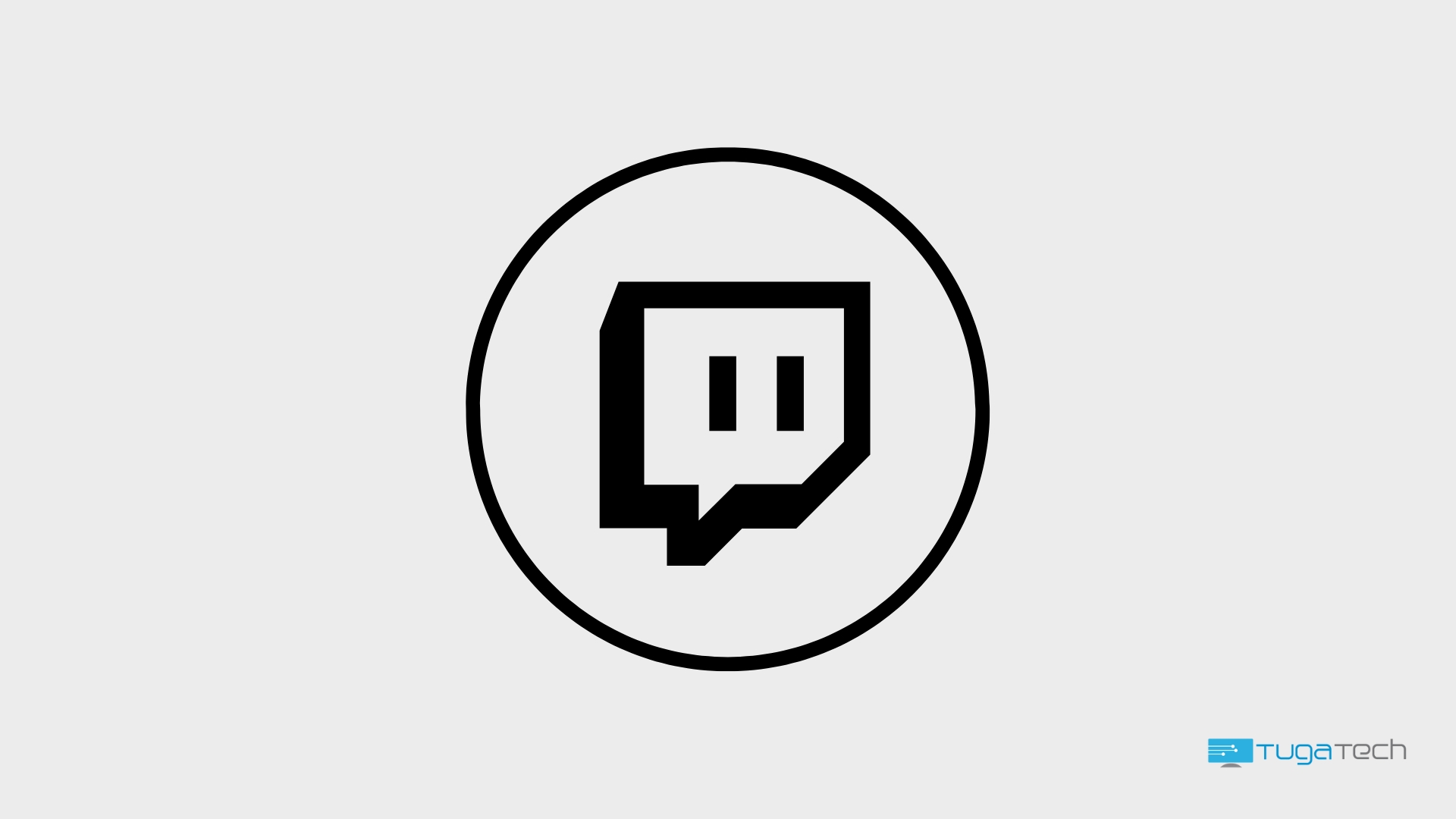 Twitch com logo no centro de um circulo