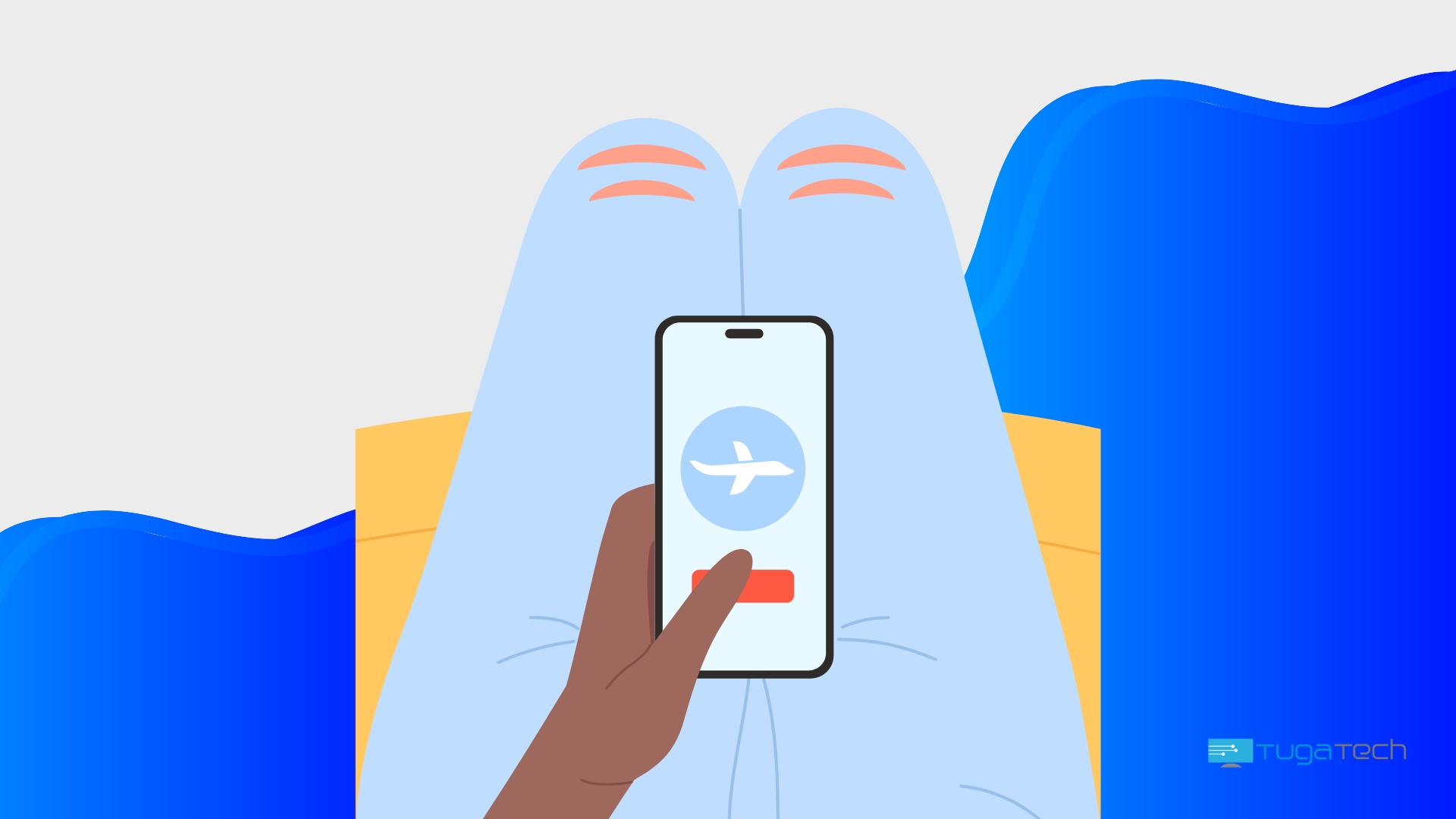 Modo de avião a ser ativado em smartphone