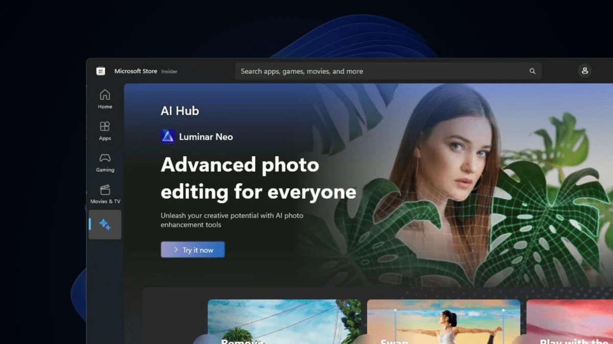 Microsoft Store com novo AI Hub