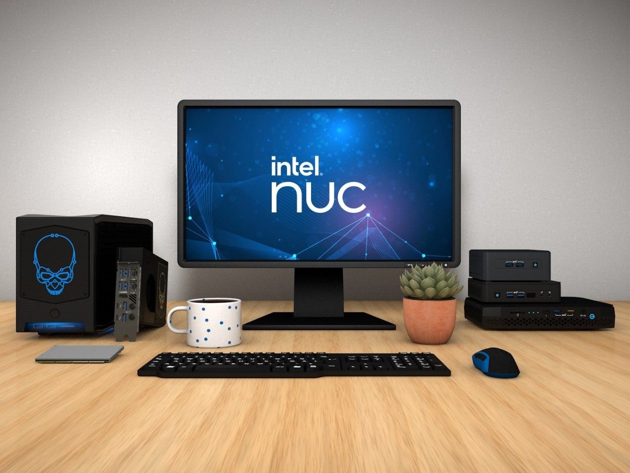 Intel NUC sistema montado