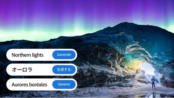 Adobe Firefly com diferentes idiomas