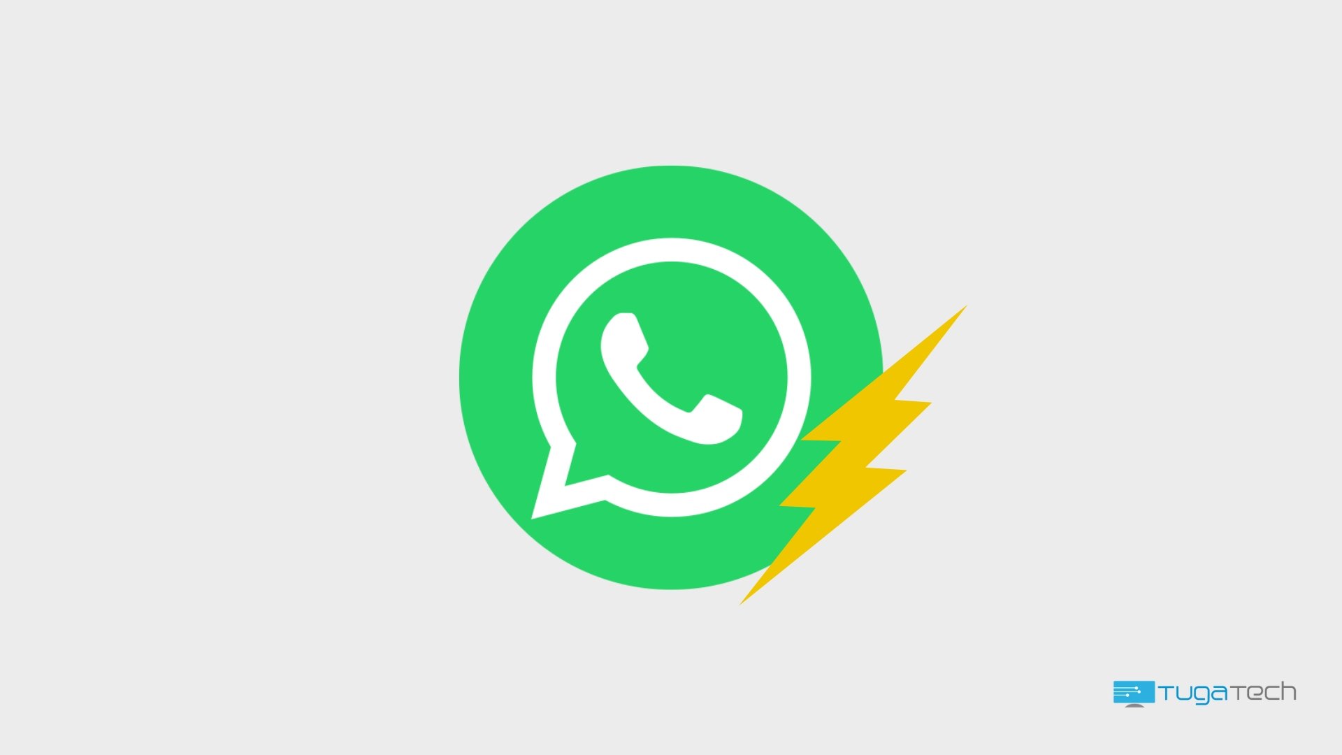 WhatsApp com sinal de raio