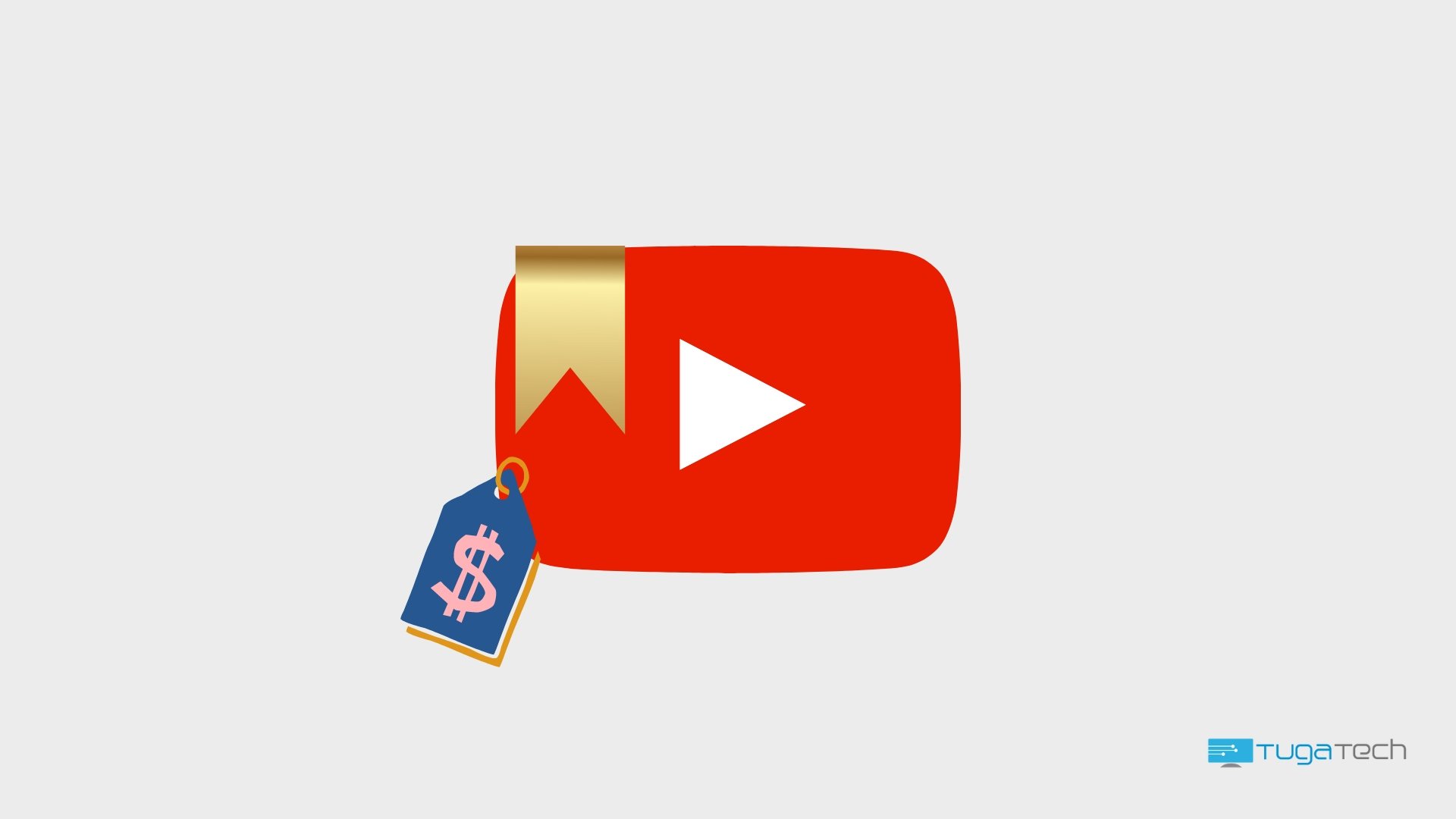 Youtube logo com sinal de Premium