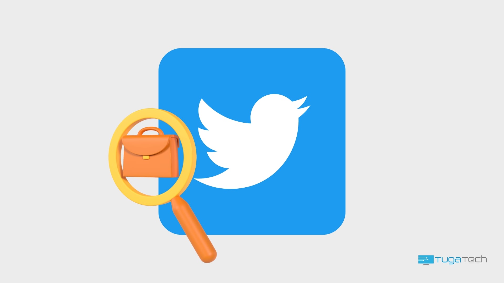 Twitter com logo de procura de emprego