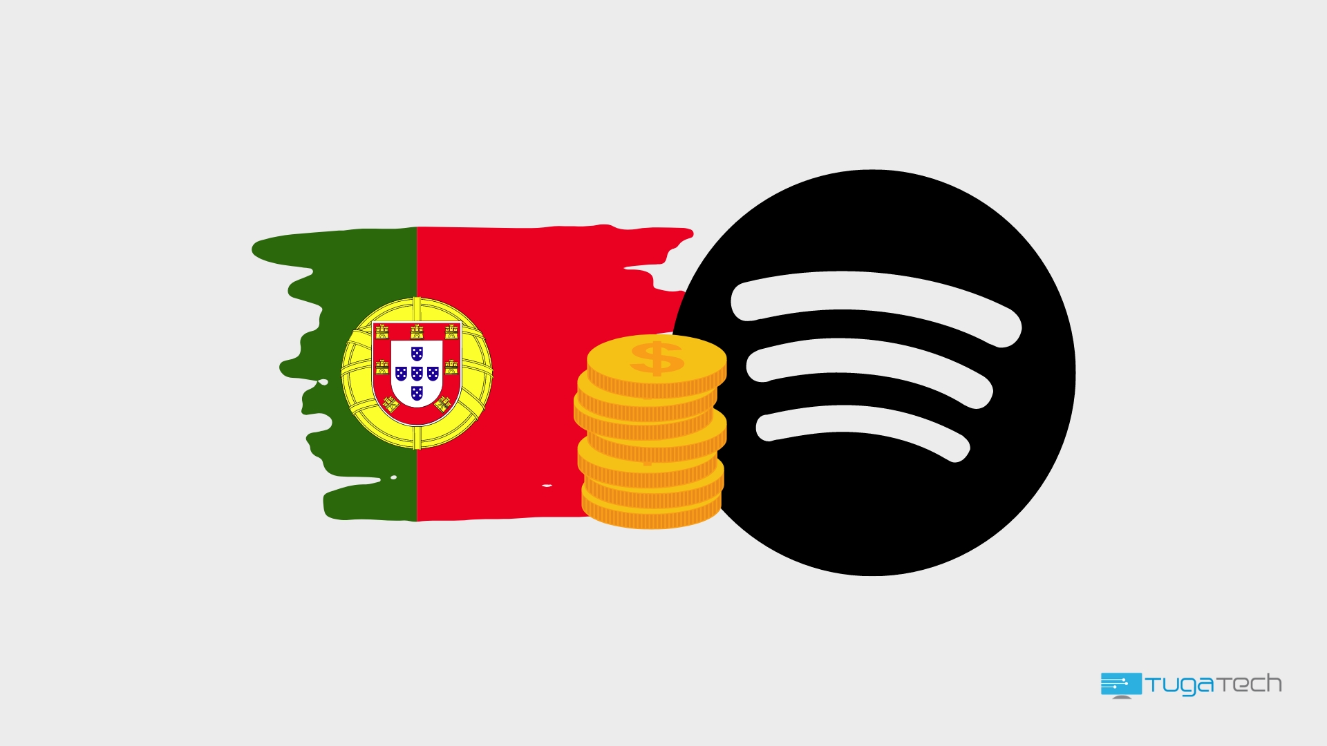 Spotify com bandeira de Portugal