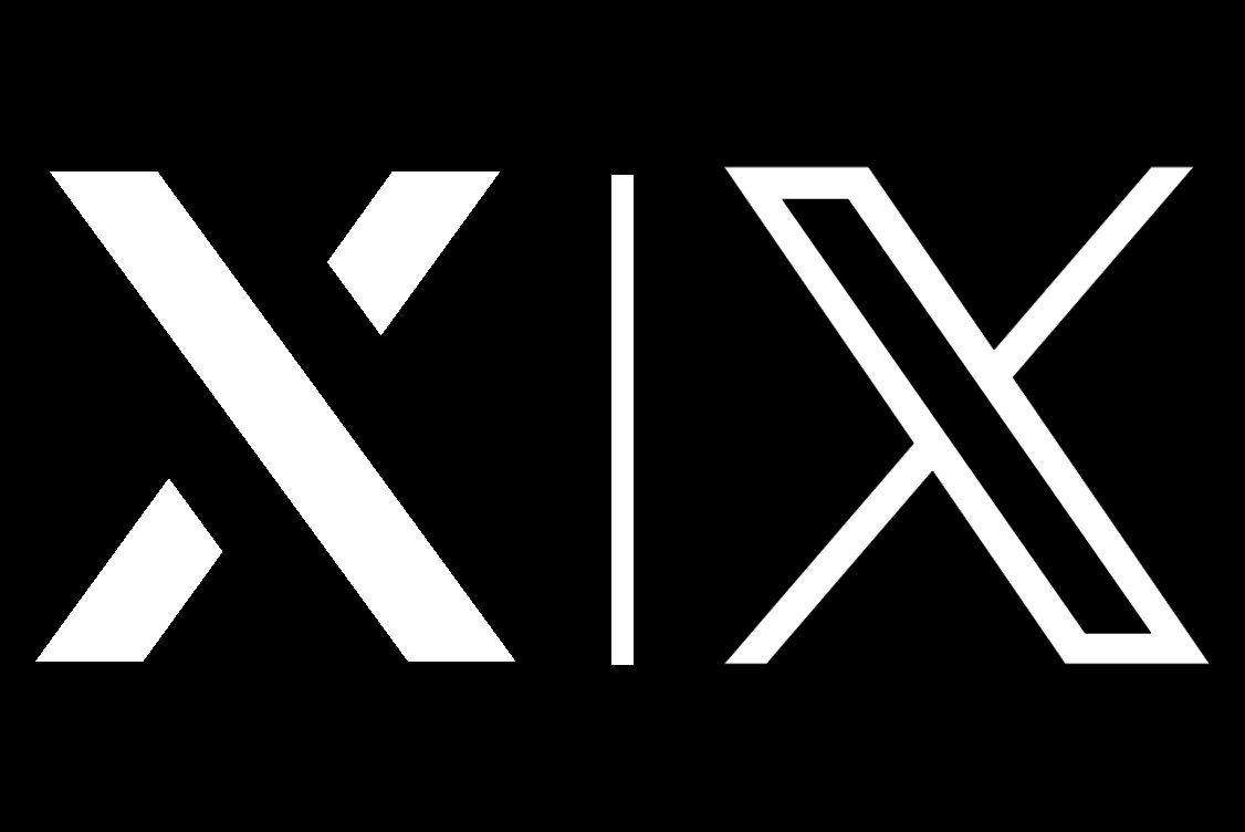 Logo da X e da X da Microsoft