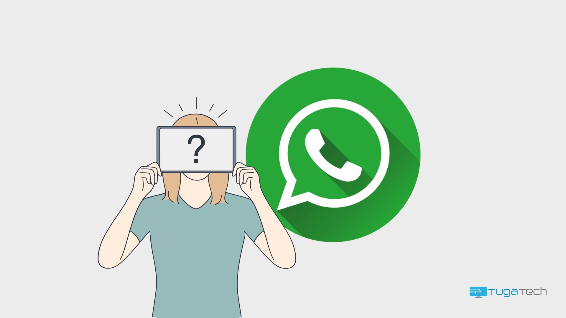 WhatsApp com utilizador mistério ao lado do icone da app