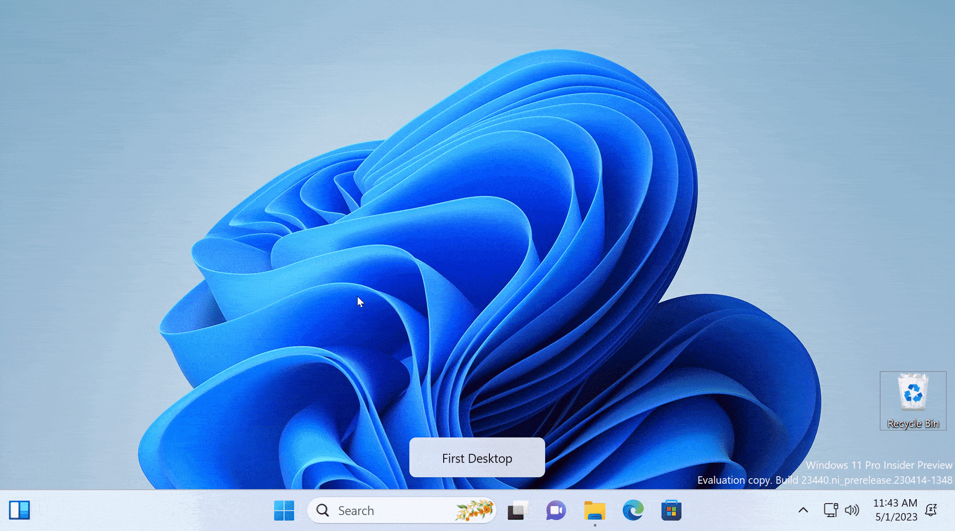 Ambiente de trabalho virtual do Windows 11