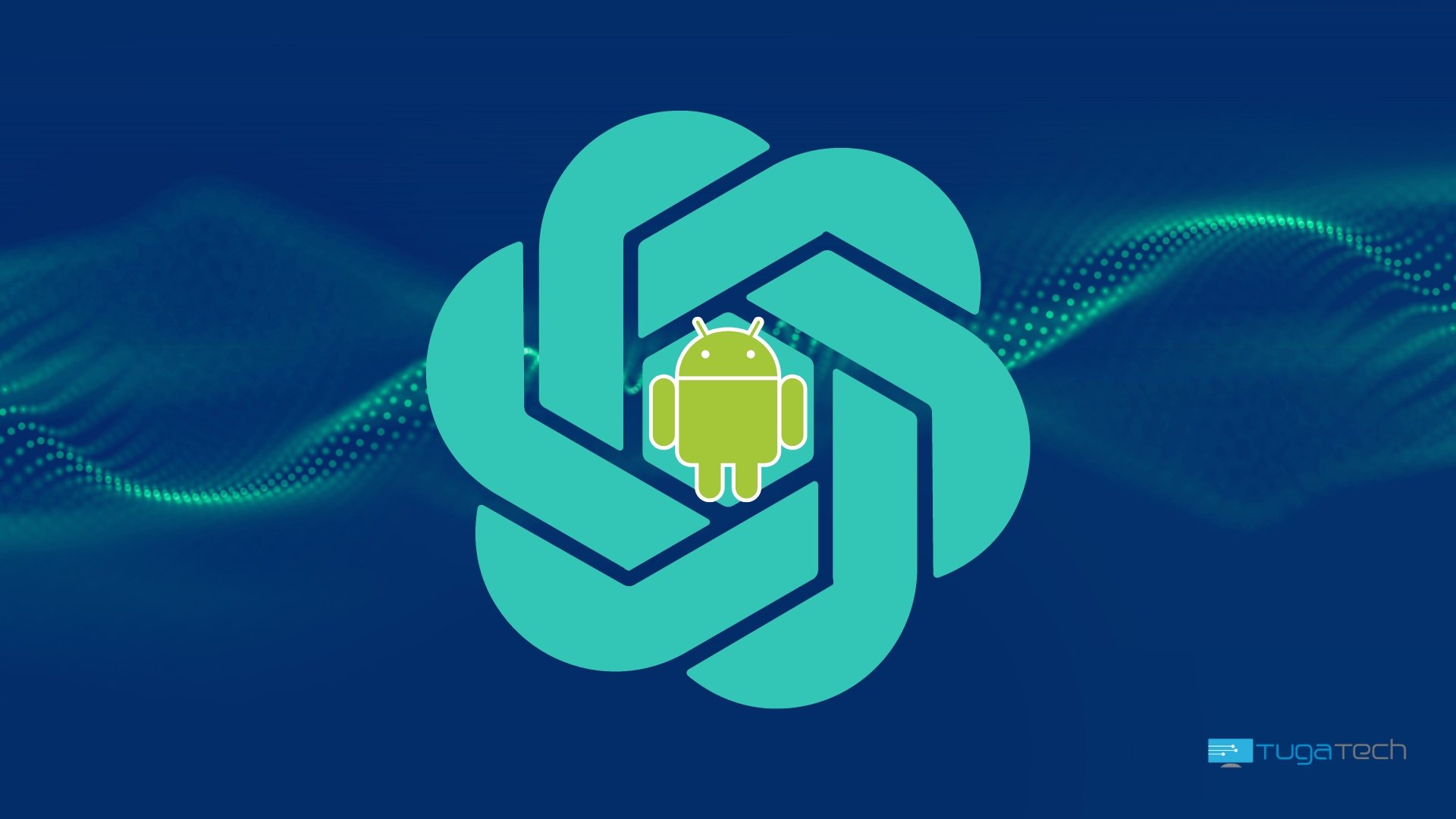Logo da OpenAI com imagem do android