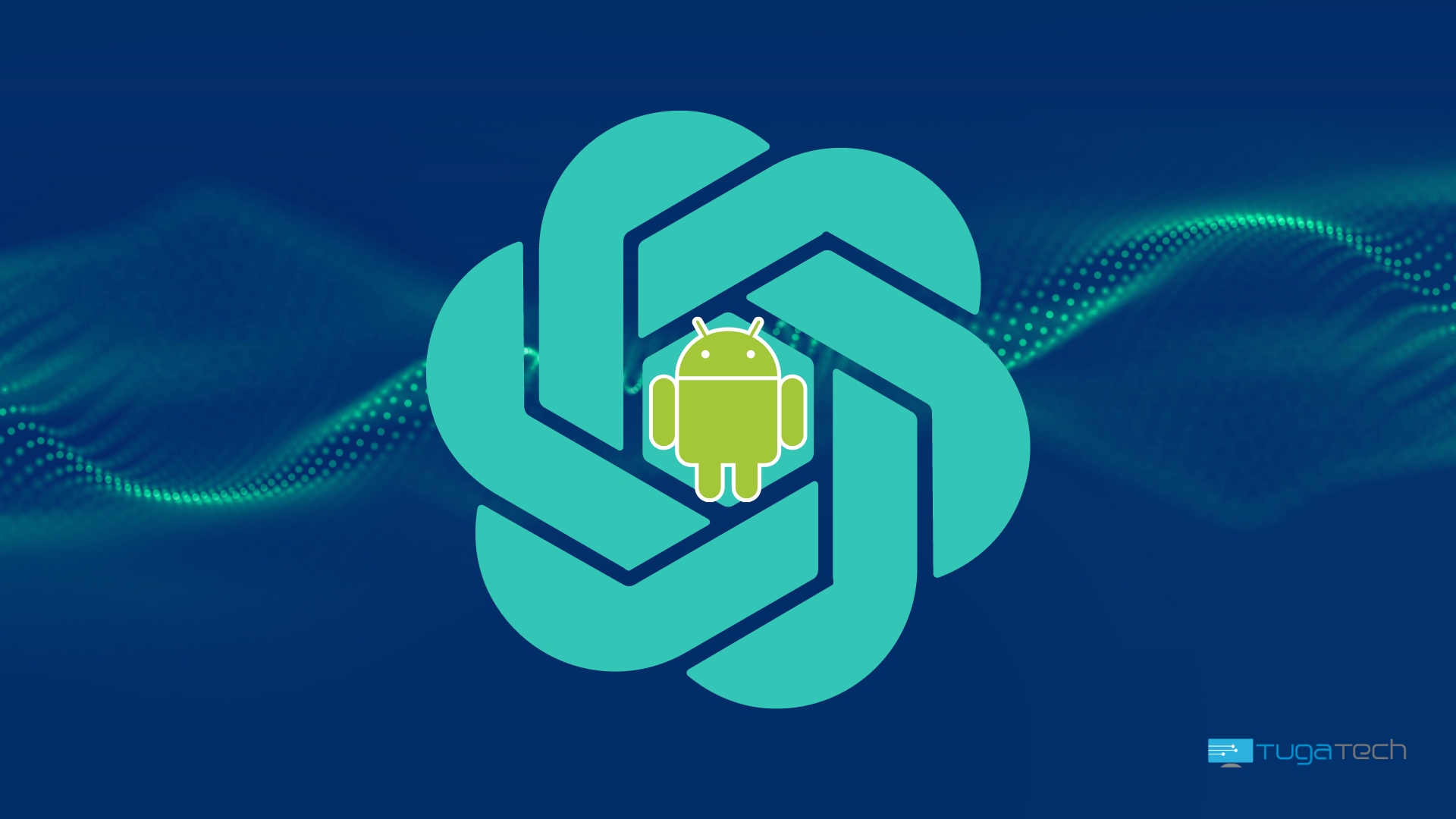 Logo da OpenAI com imagem do android