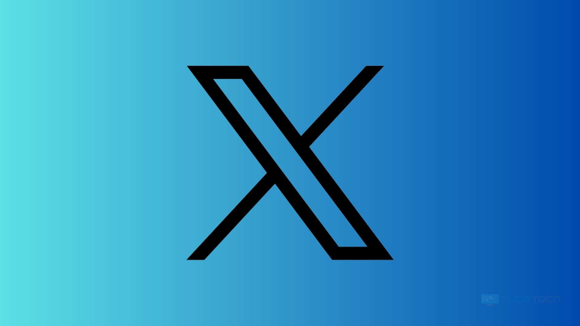 Logo da X sobre um sinal de cancelado
