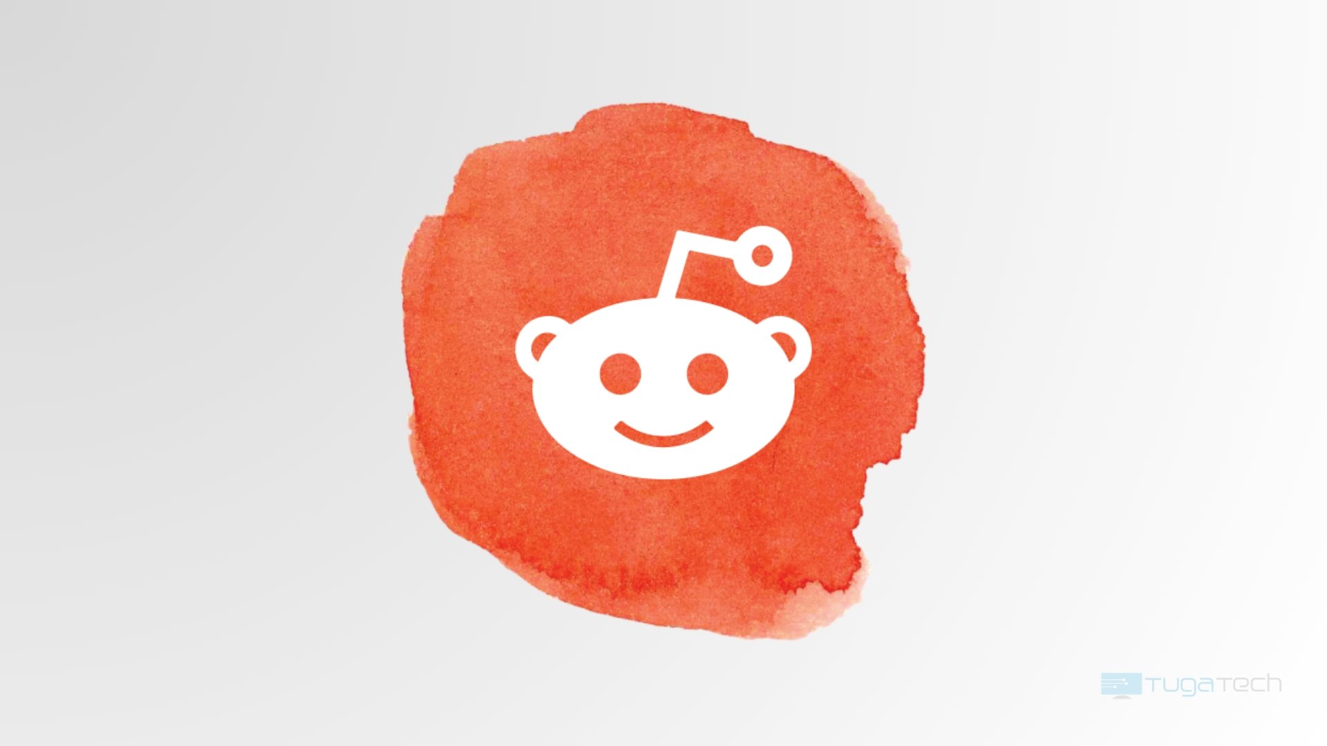 Logo do Reddit em fundo laranja