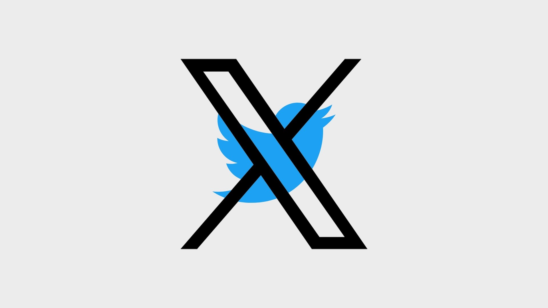 Logo do Twitter com imagem da X por cima