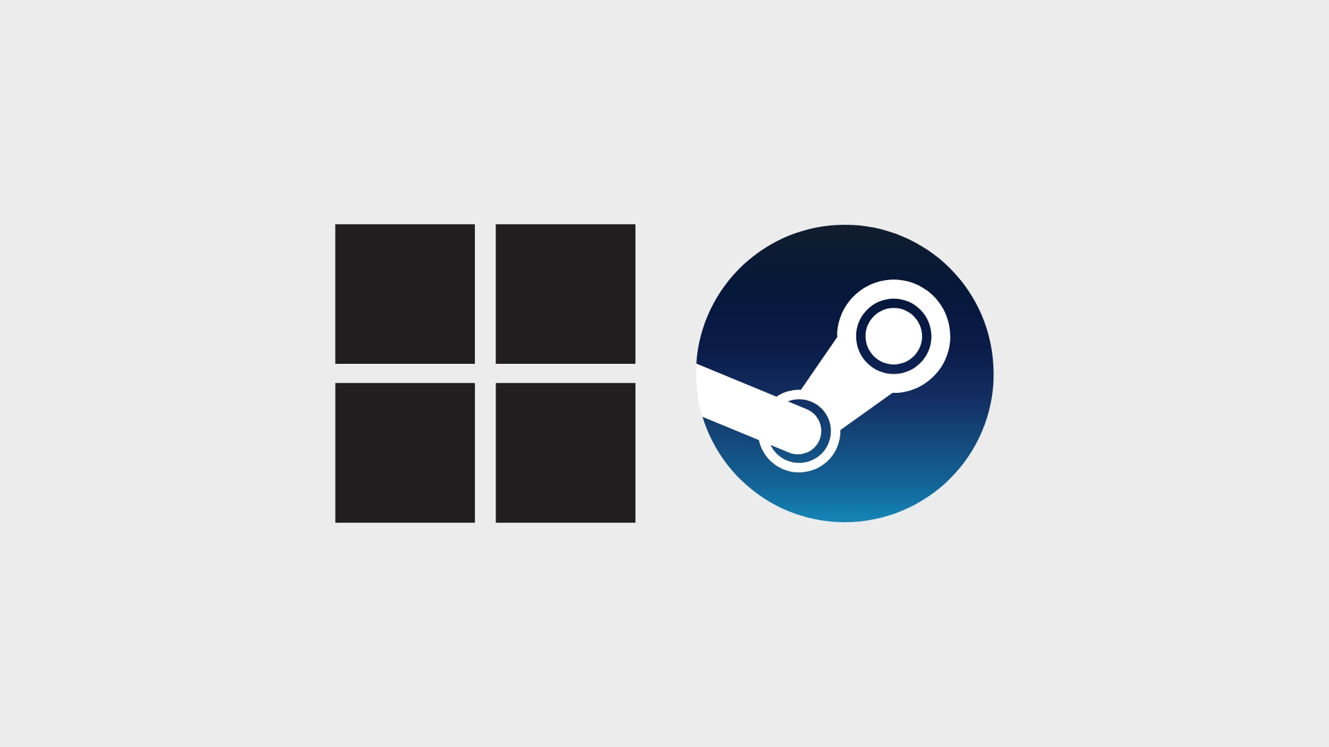 Logo da Steam e do Windows 11