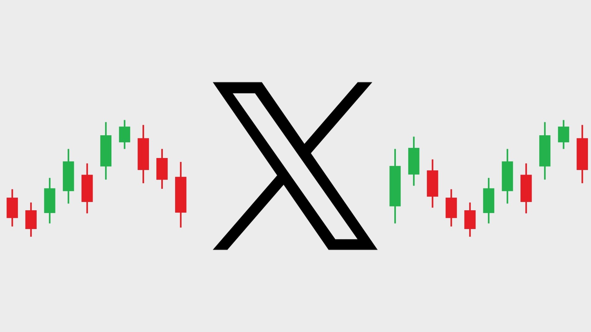 Logo da X com imagens de stock trading