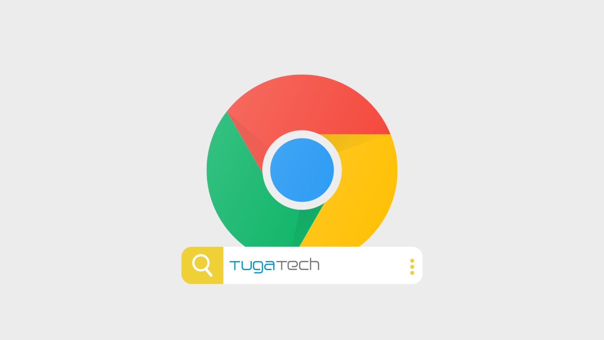 Google Chrome logo com pesquisa por TugaTech