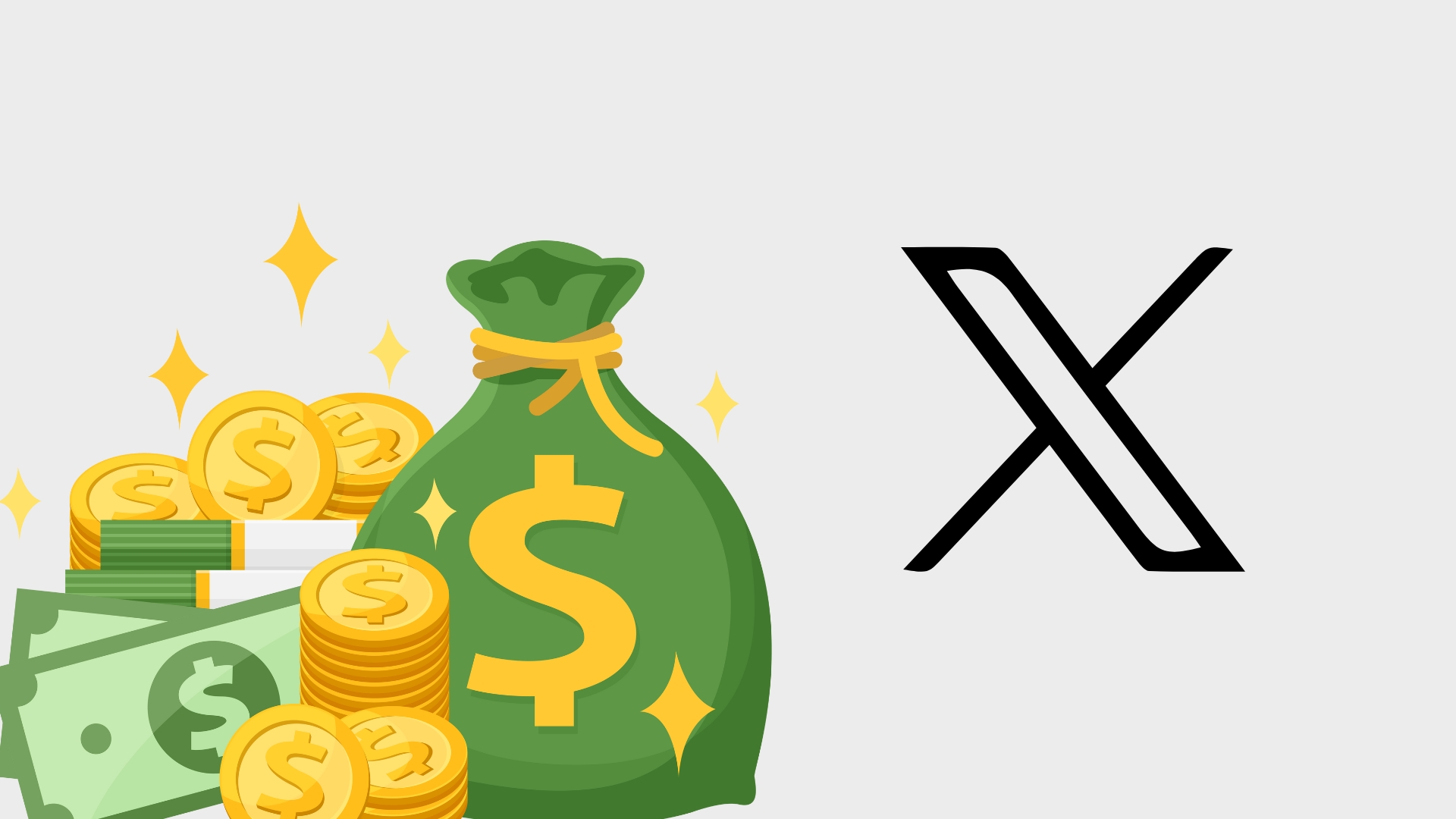 Logo da X com dinheiro ao lado
