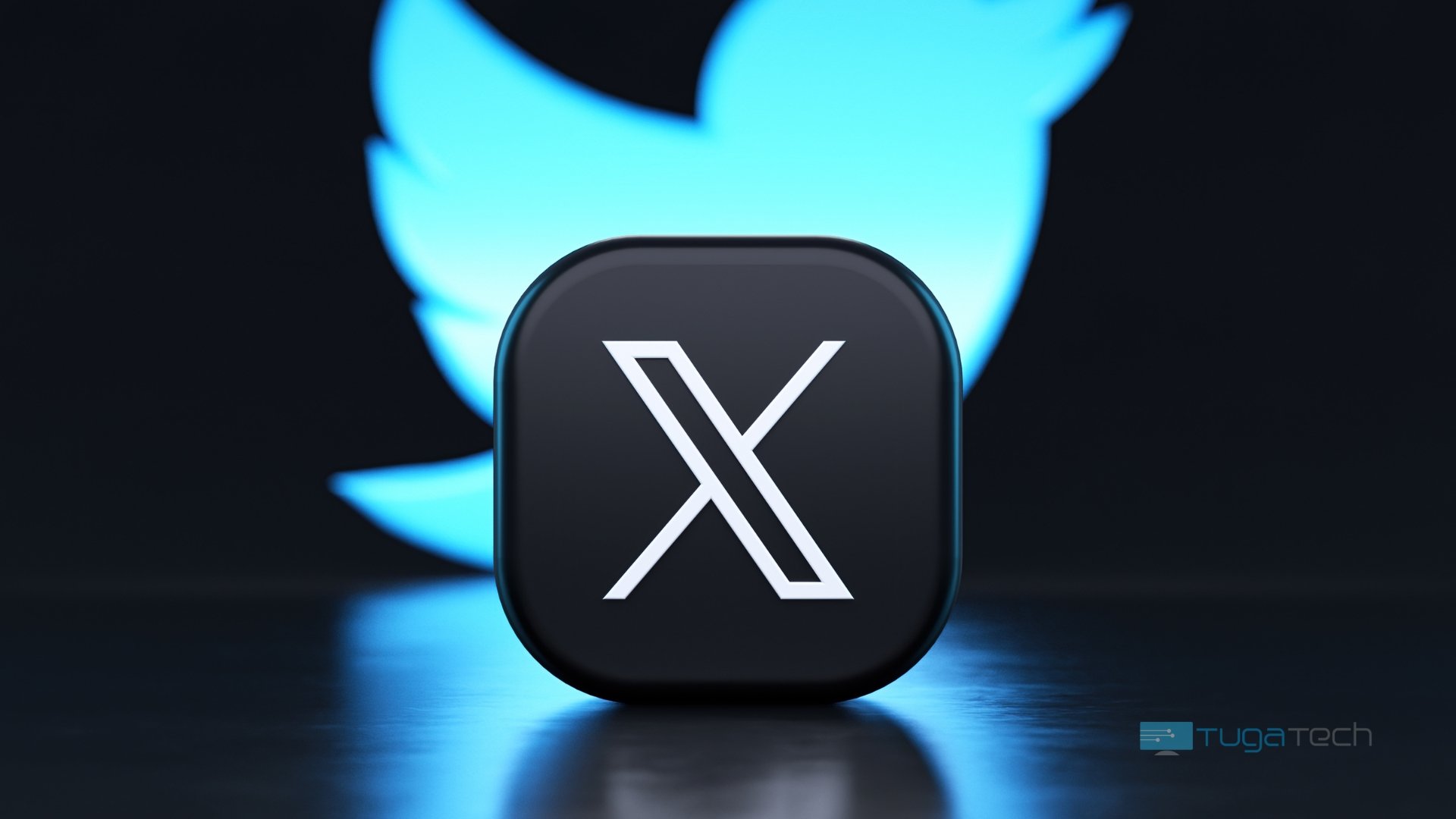 Logo da X e do Twitter