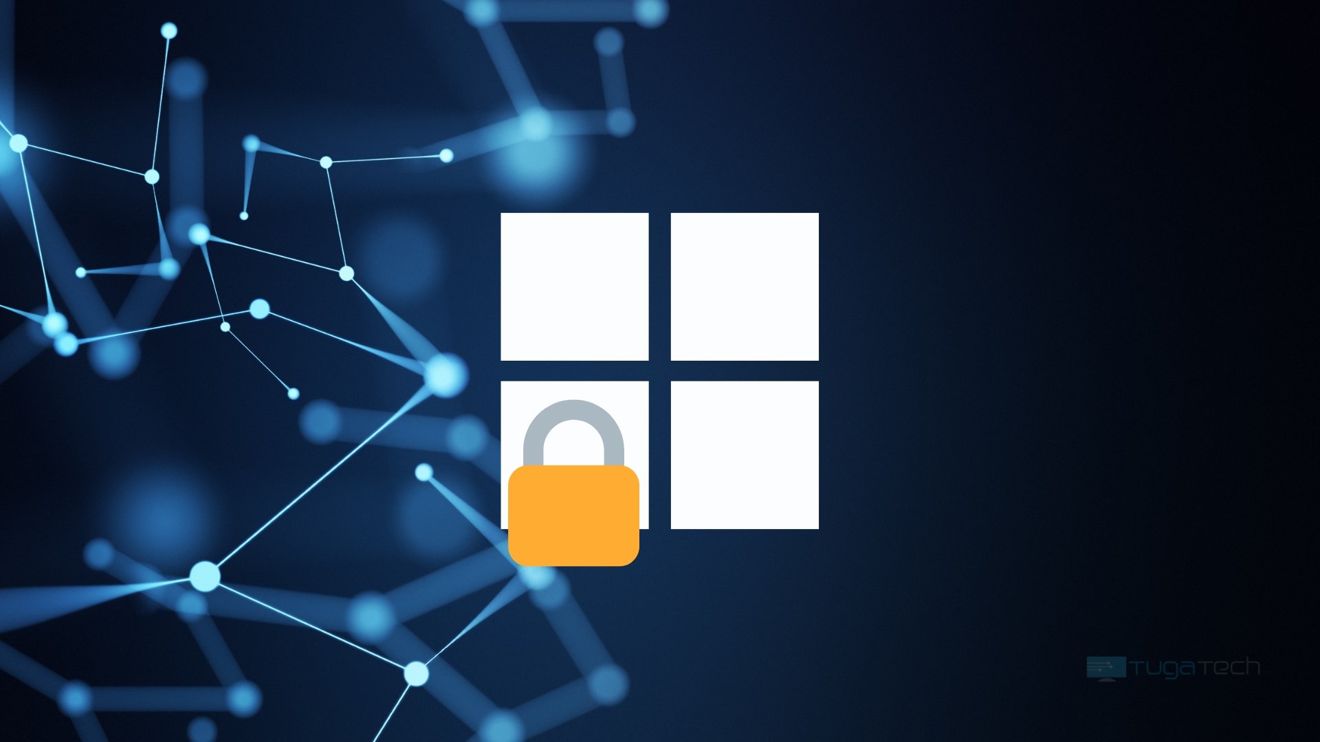 Logo do Windows 11 com cadeado