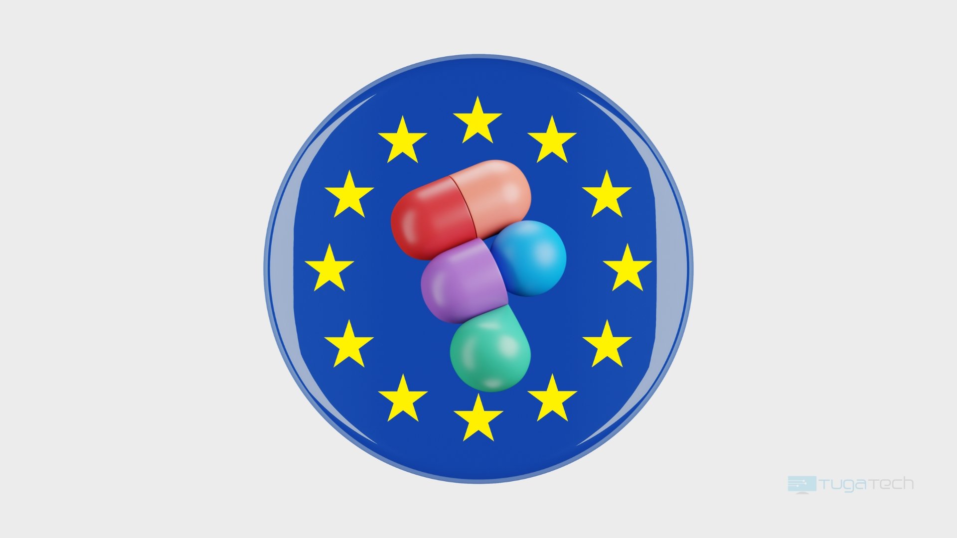 Logo da Figma sobre bandeira da União Europeia