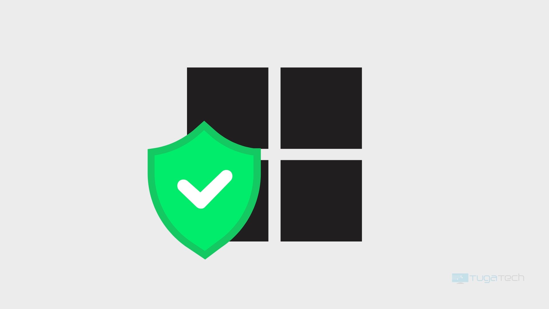 Windows 11 logo com escudo de segurança