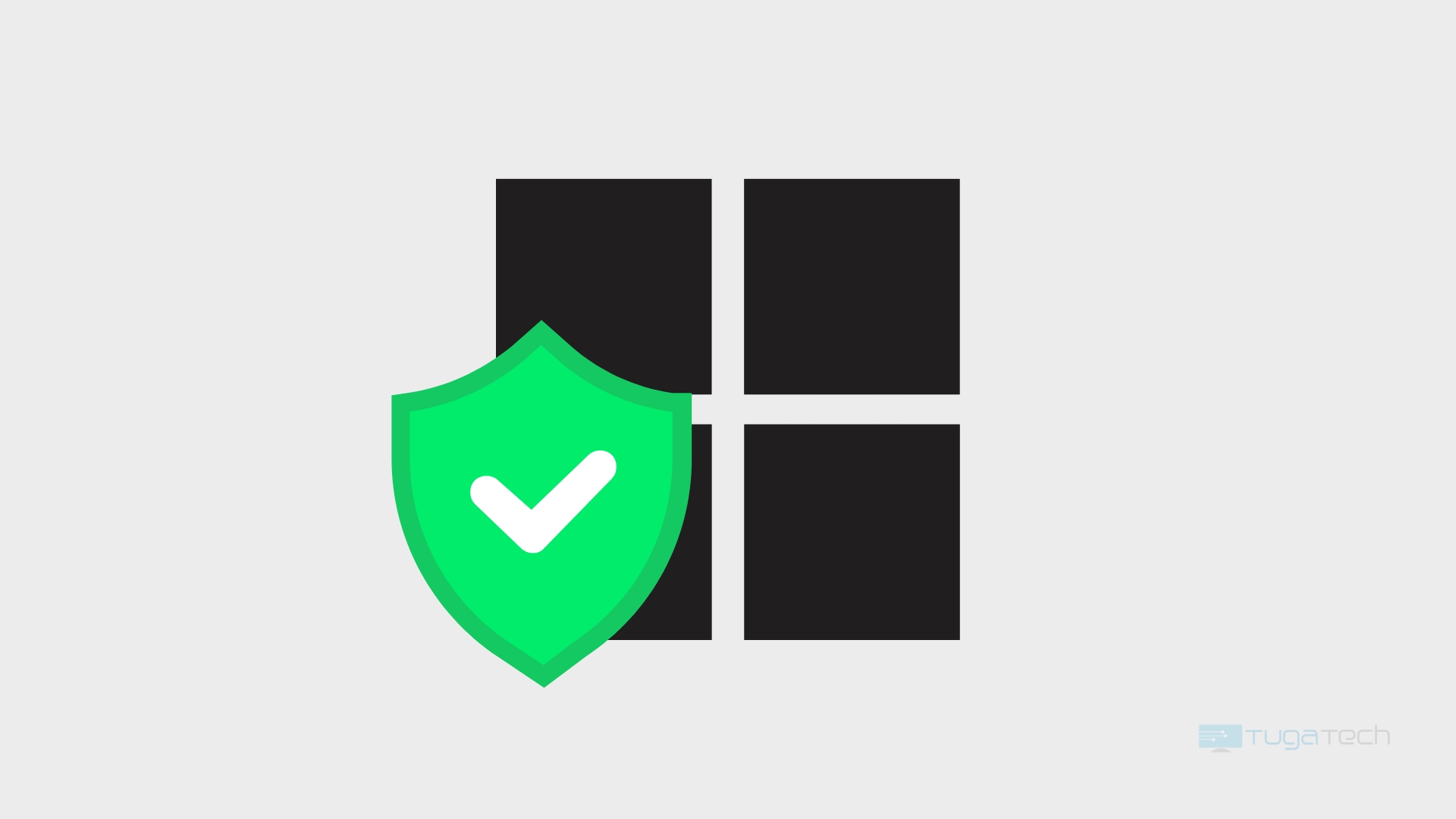 Windows 11 logo com escudo de segurança
