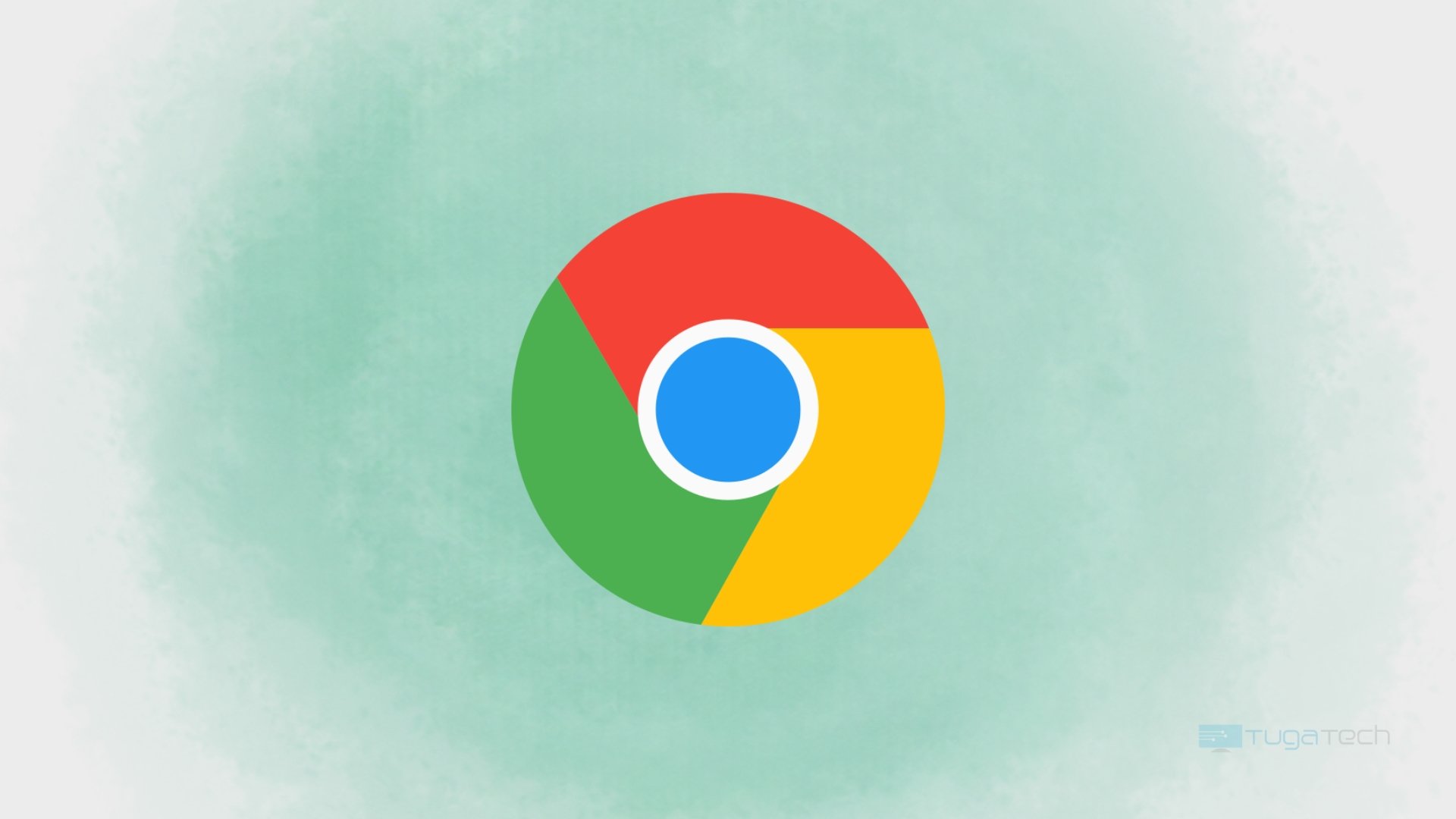 Google Chrome logo sobre fundo verde