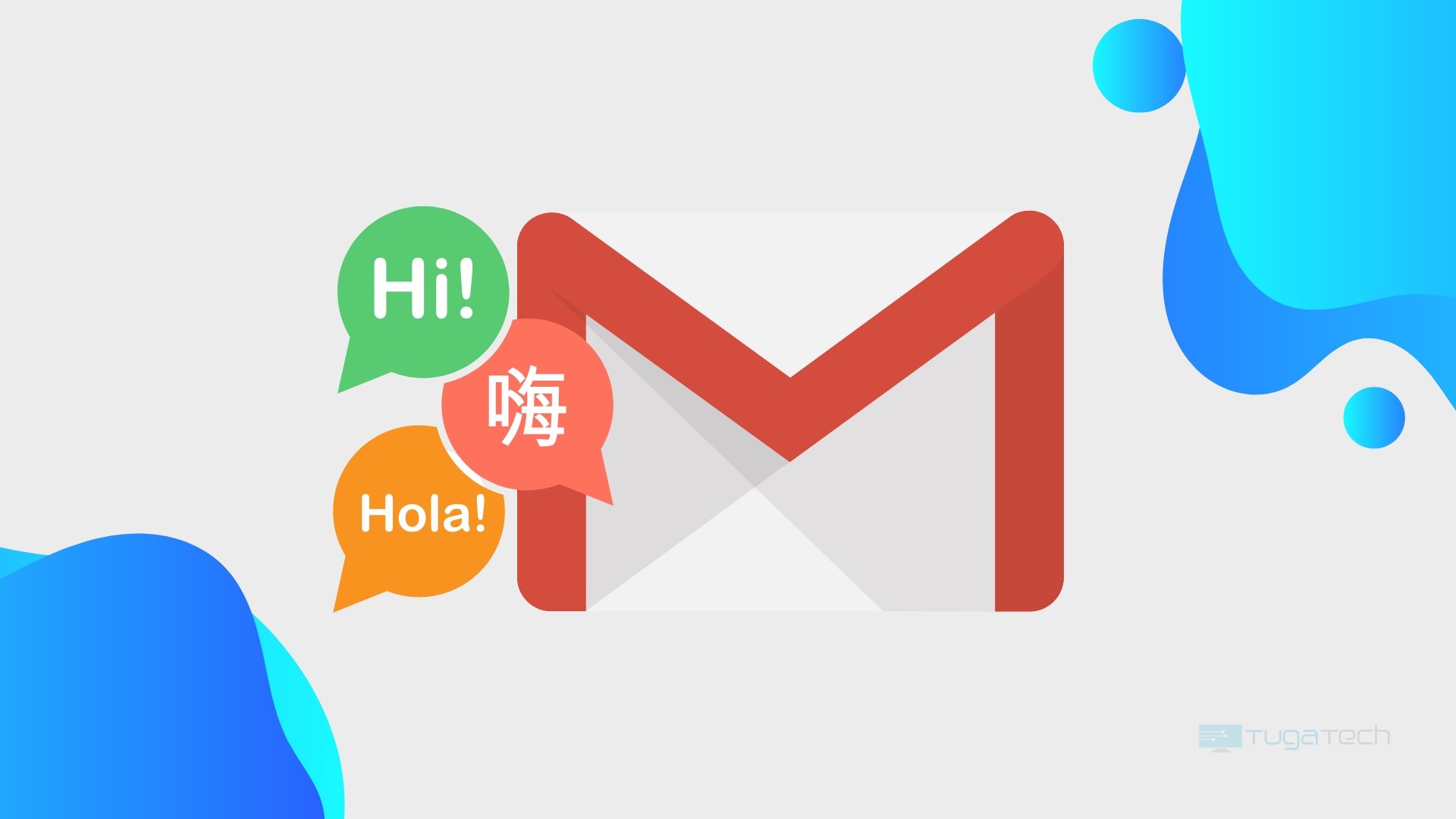 Gmail com tradução em diferentes idiomas
