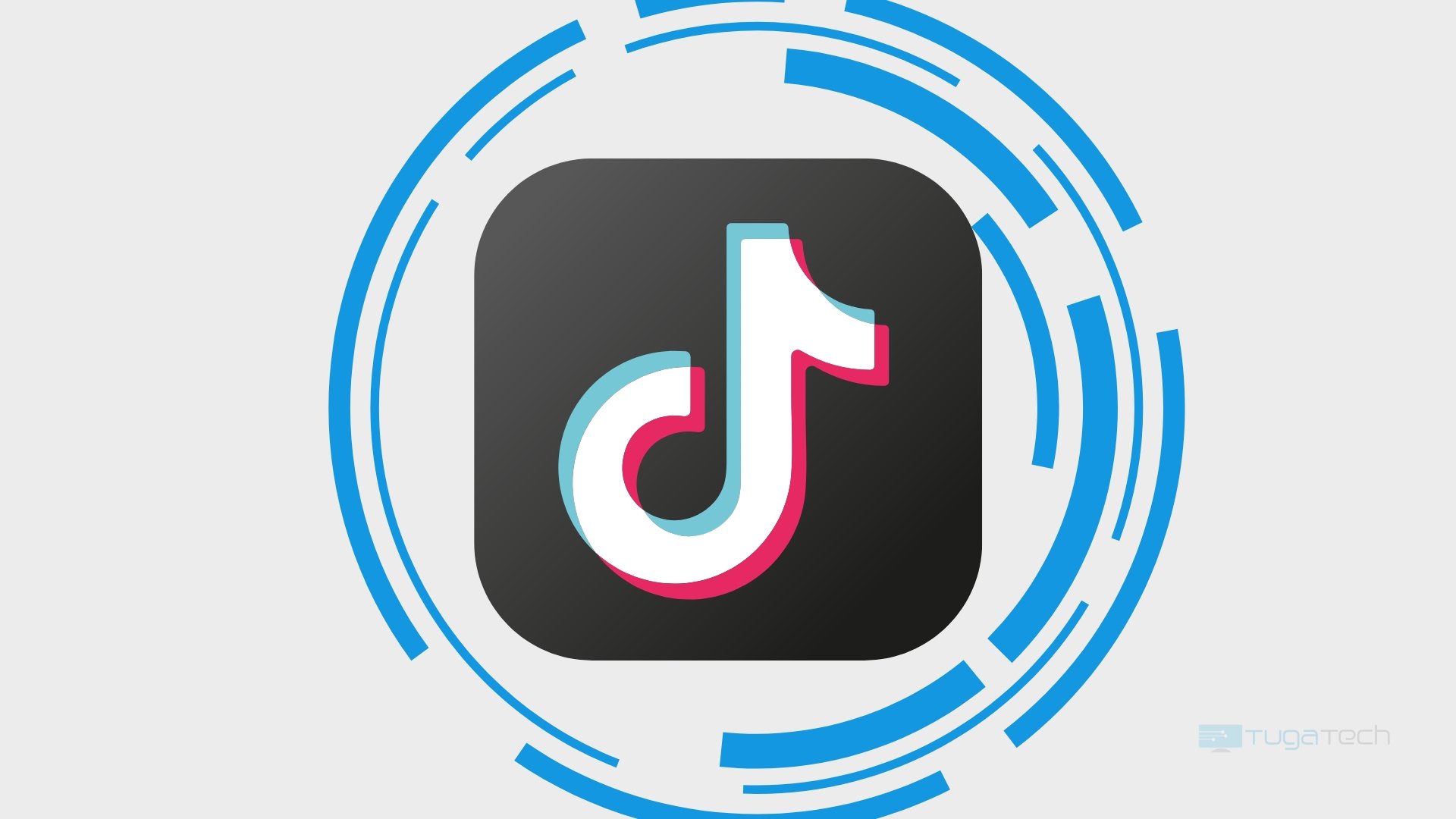 TikTok logo da app com sinal azul em redor