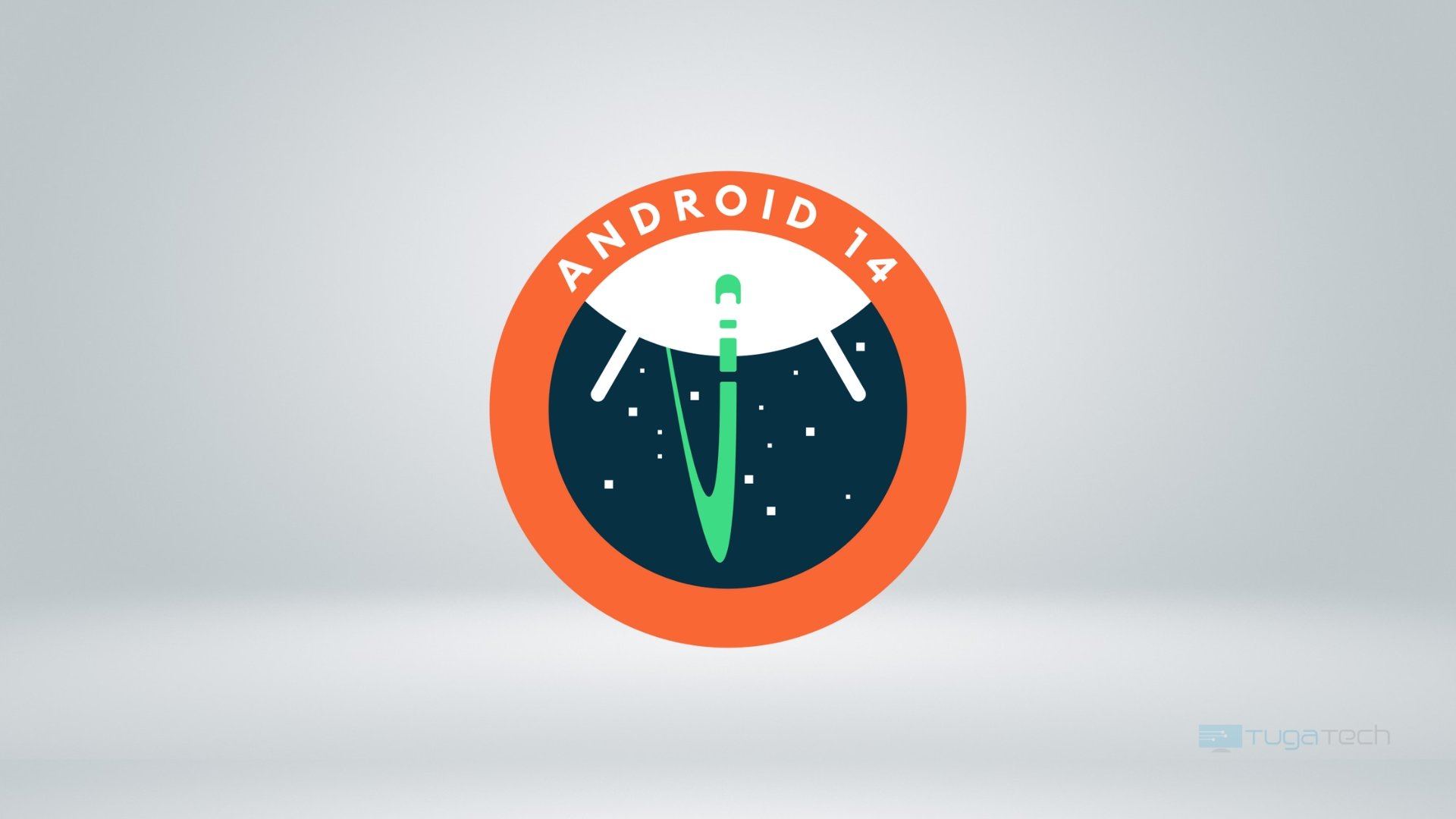 Android 14 logo do sistema