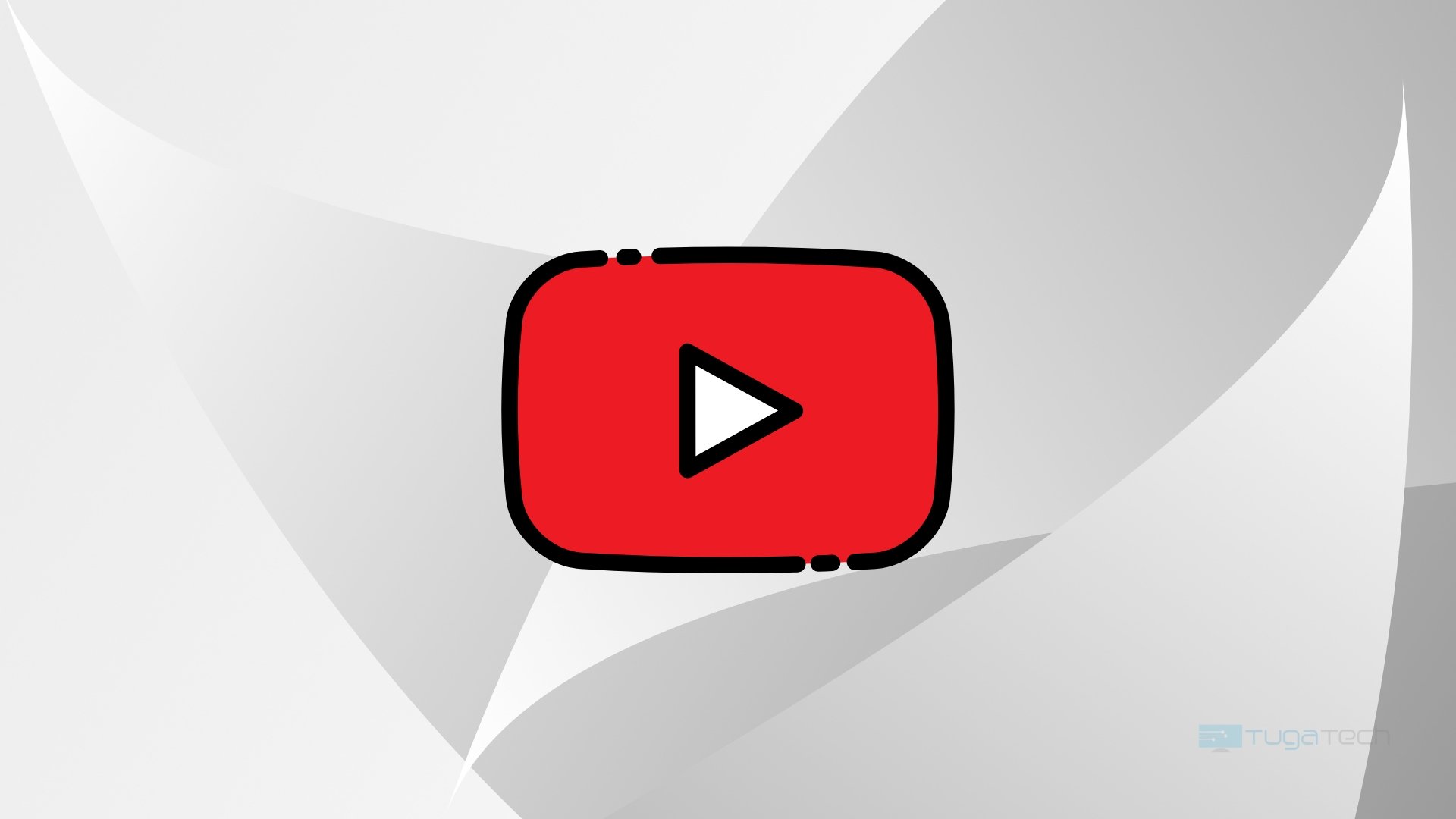 Logo do Youtube no centro do ecrã