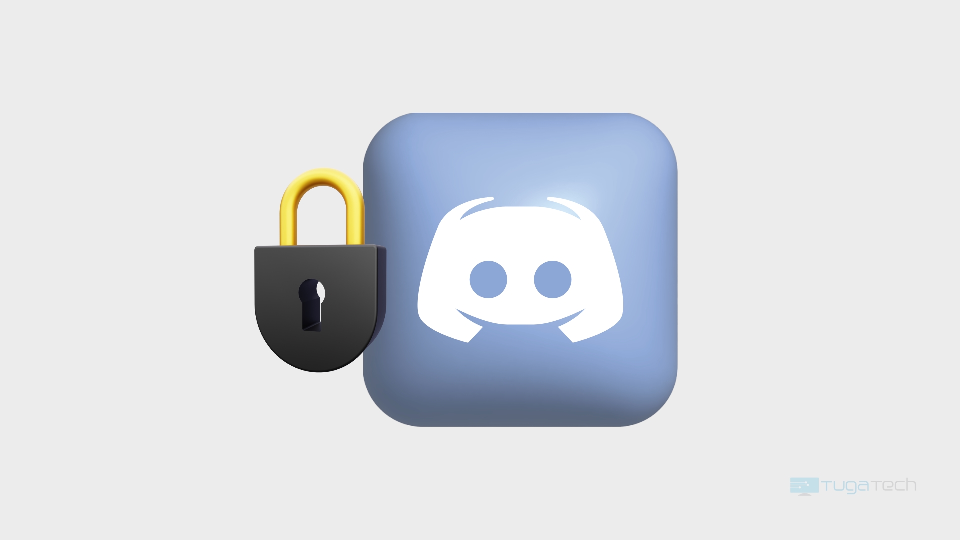 Logo do Discord com cadeado