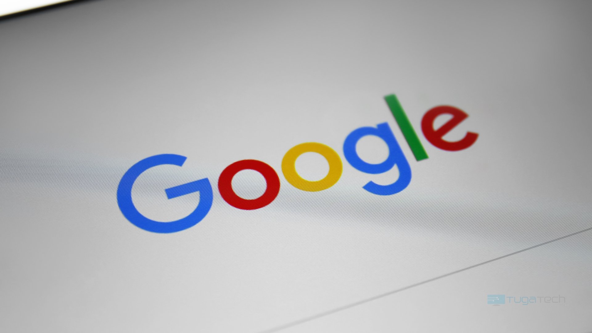 Site de pesquisa da Google com logo da empresa em destaque