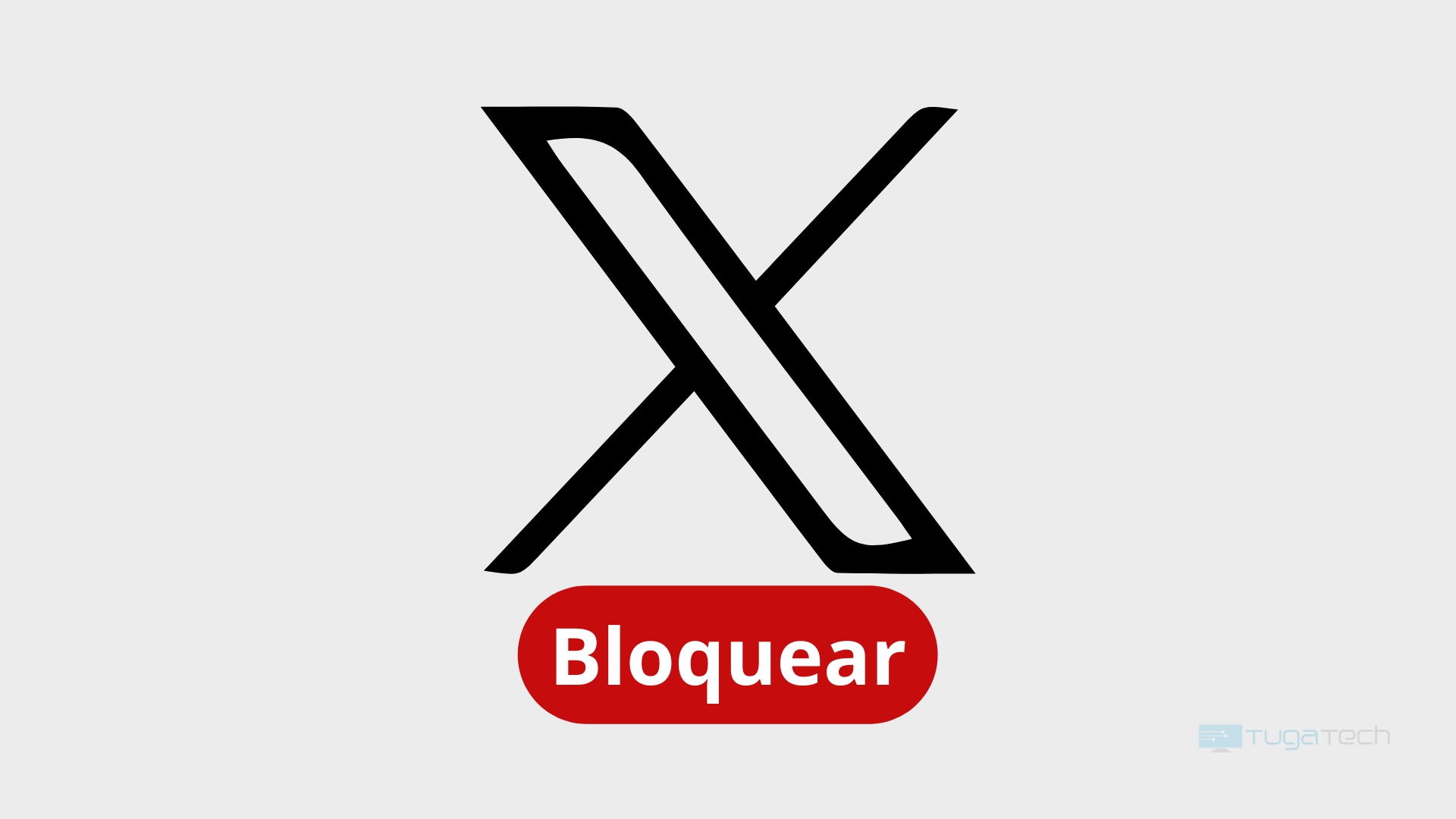 Logo da X com botão de bloquear conta