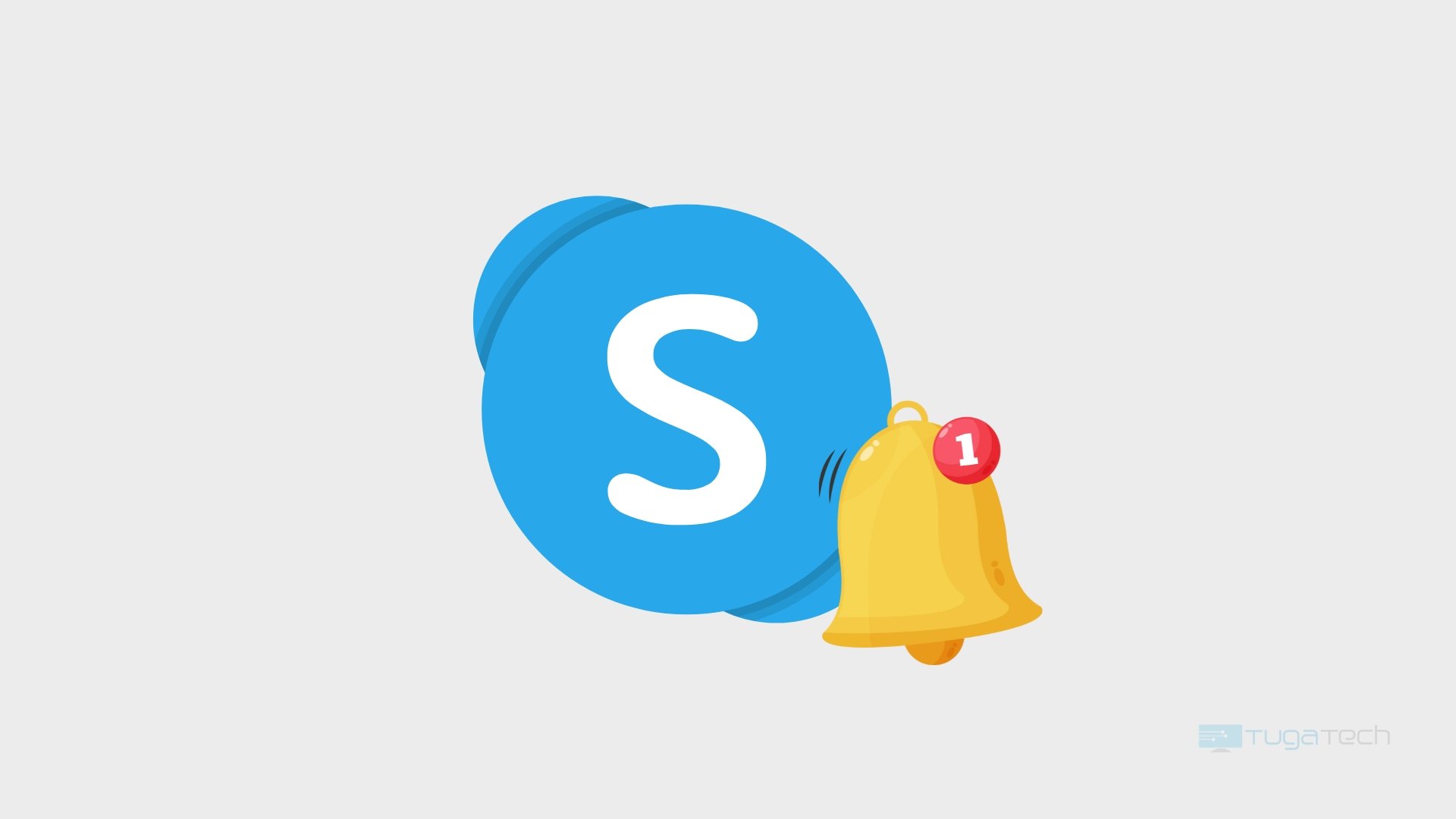 Logo da Skype com notificação