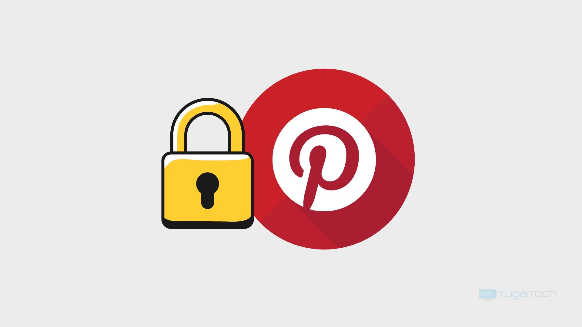 Logo do Pinterest com cadeado