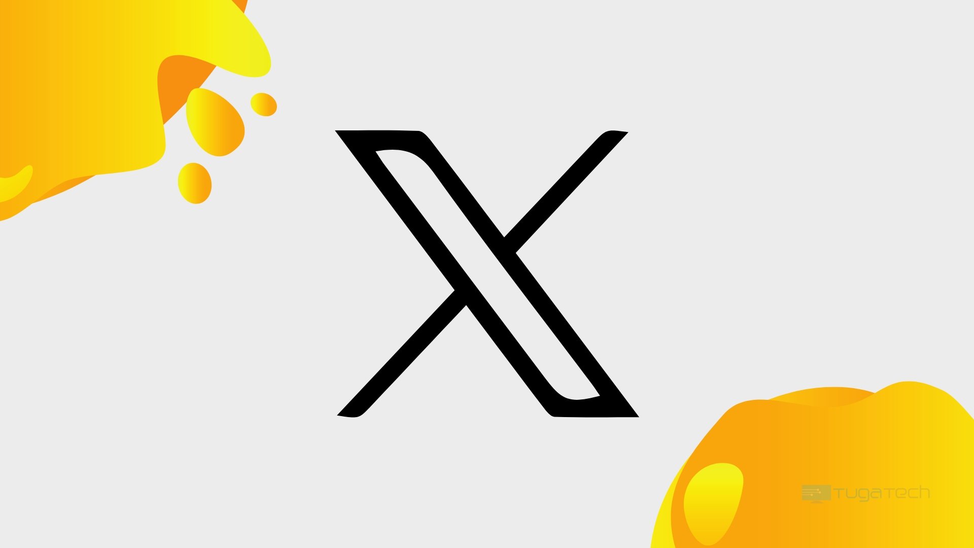 Logo da X com imagens amarelas